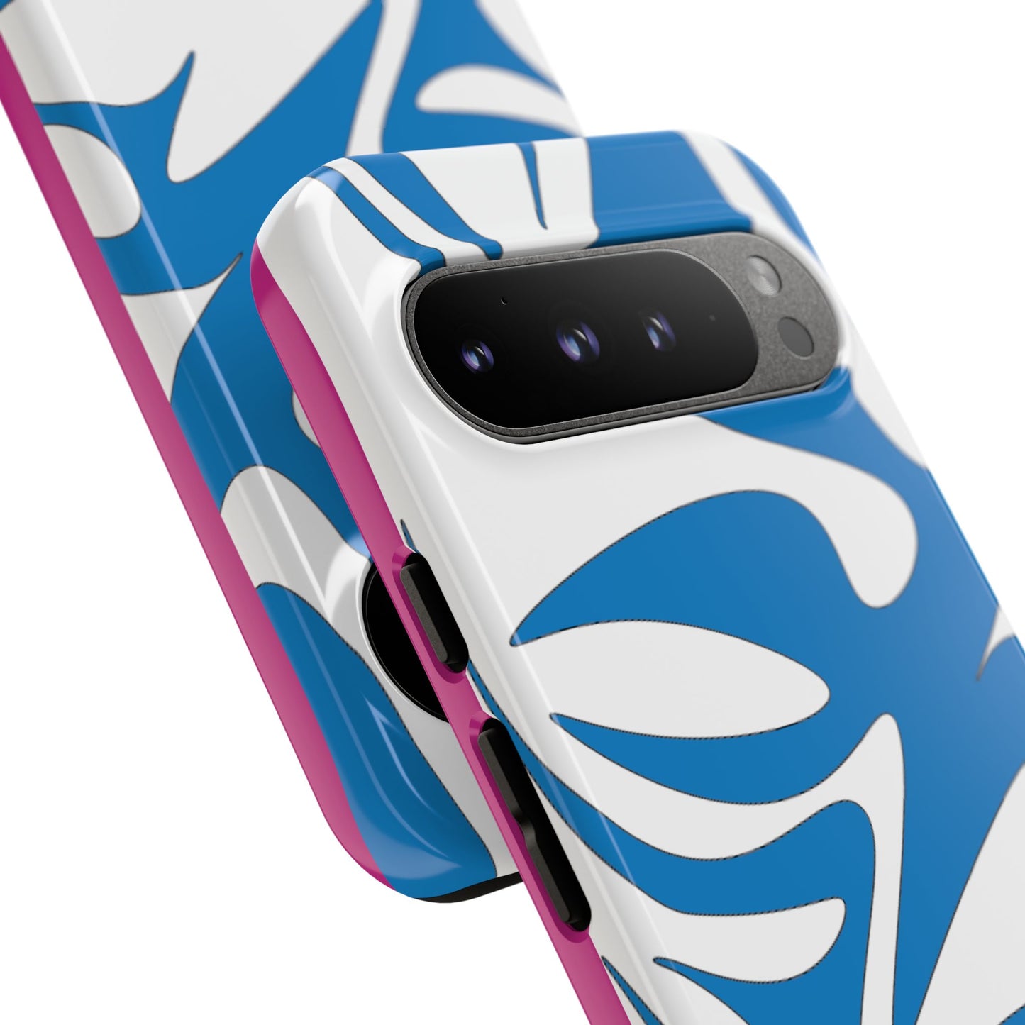 Stylish Tough Phone Case - Blue Abstract Design