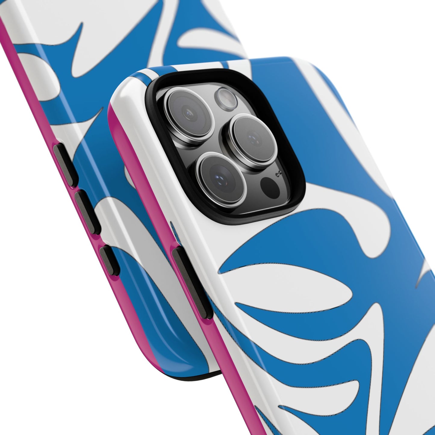 Stylish Tough Phone Case - Blue Abstract Design