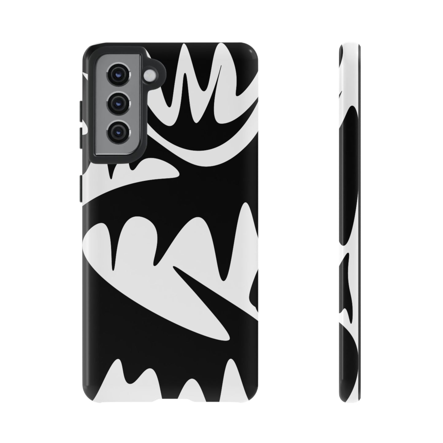 Tough Cases: Bold Black & White Monster Design Phone Case for Trendsetters