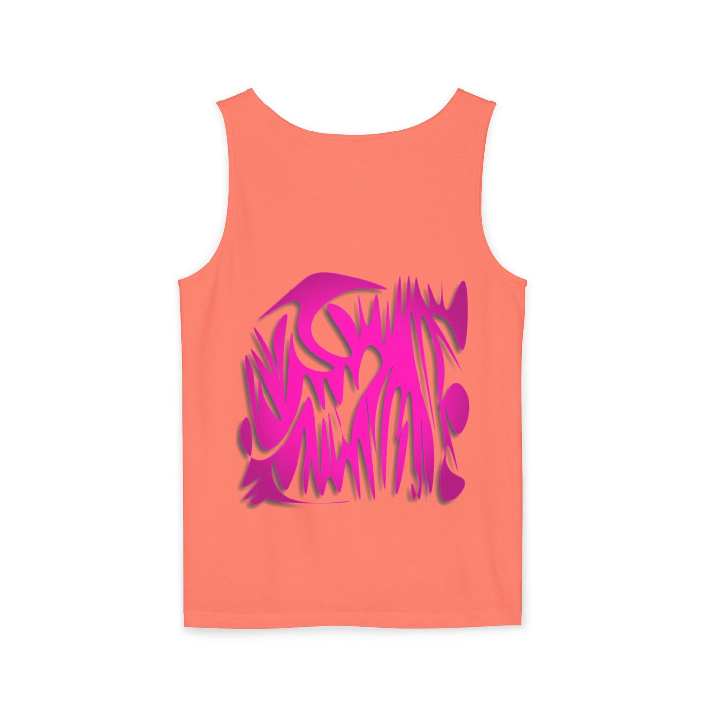Vibrant Unisex Garment-Dyed Tank Top with Abstract Design