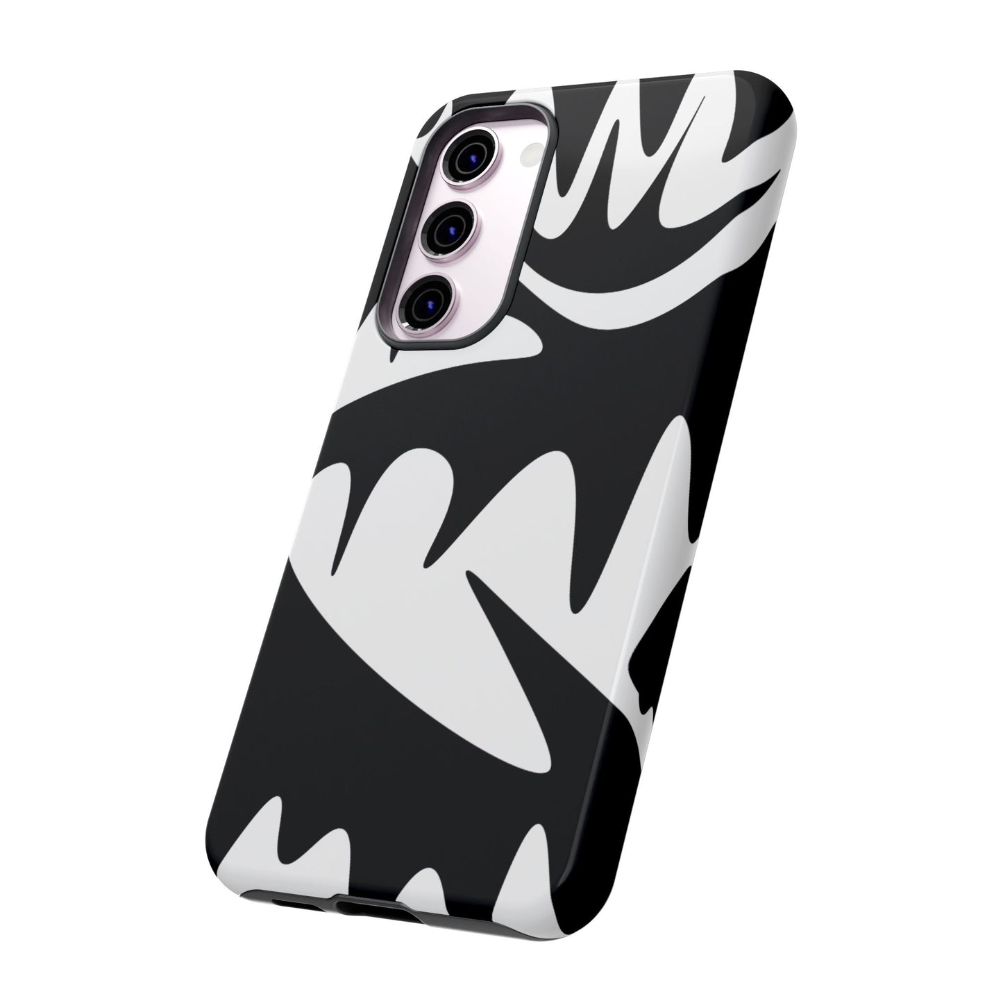 Tough Cases: Bold Black & White Monster Design Phone Case for Trendsetters