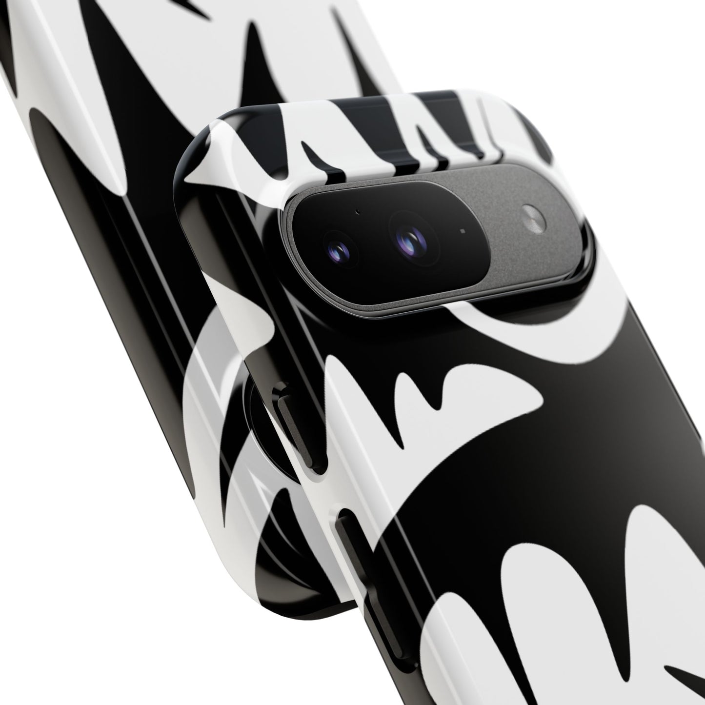 Tough Cases: Bold Black & White Monster Design Phone Case for Trendsetters