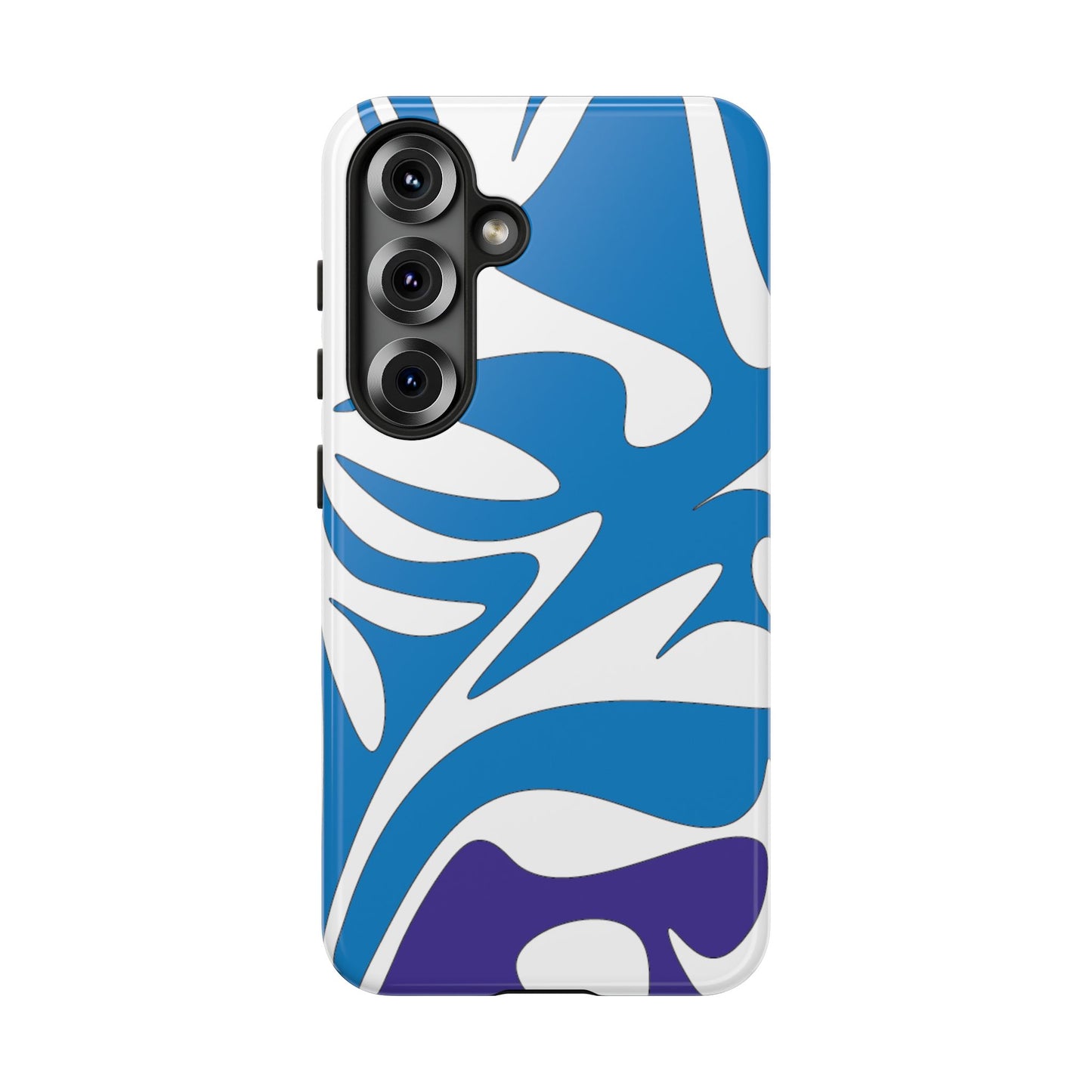 Stylish Tough Phone Case - Blue Abstract Design