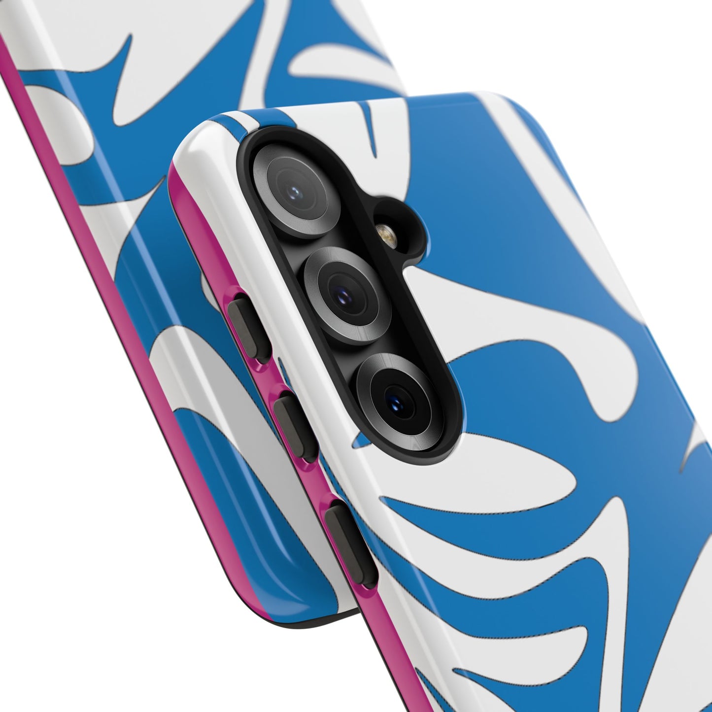 Stylish Tough Phone Case - Blue Abstract Design