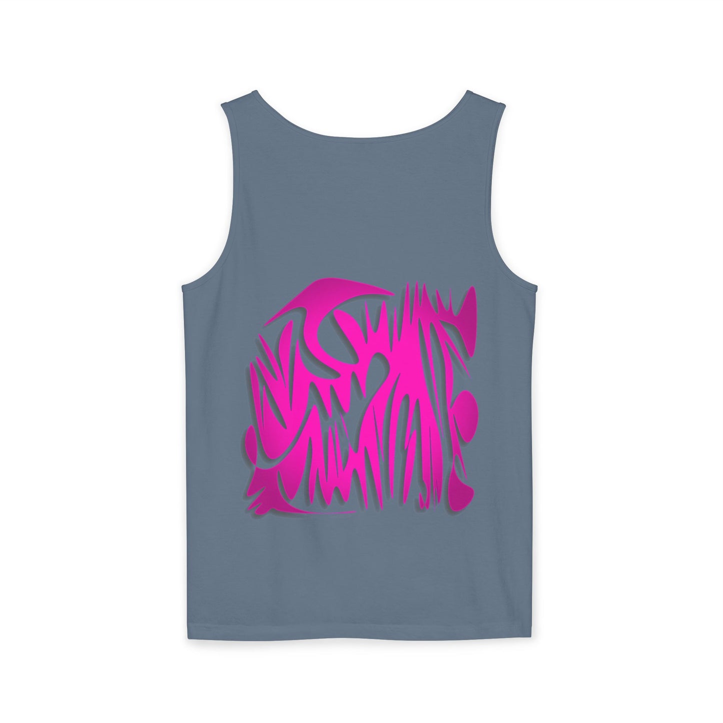 Vibrant Unisex Garment-Dyed Tank Top with Abstract Design