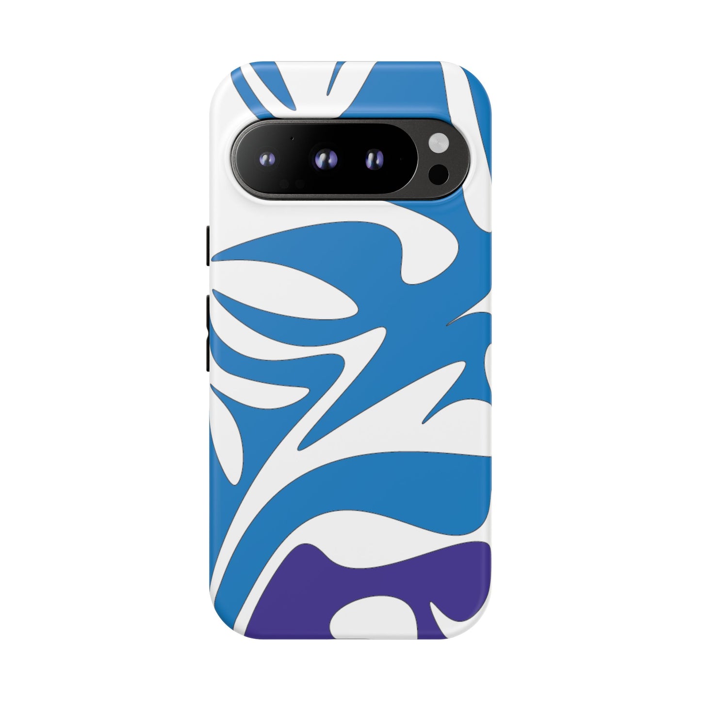 Stylish Tough Phone Case - Blue Abstract Design