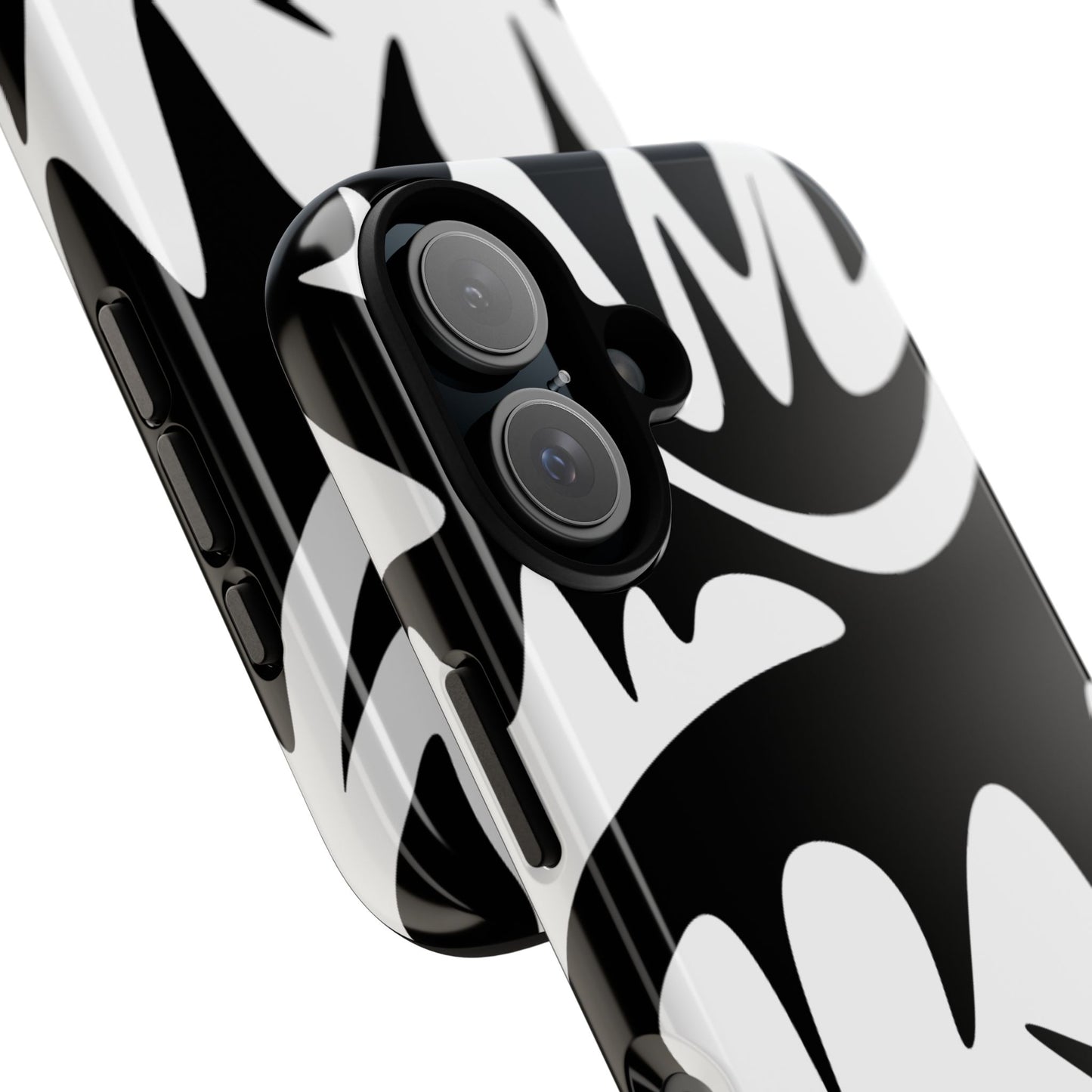 Tough Cases: Bold Black & White Monster Design Phone Case for Trendsetters