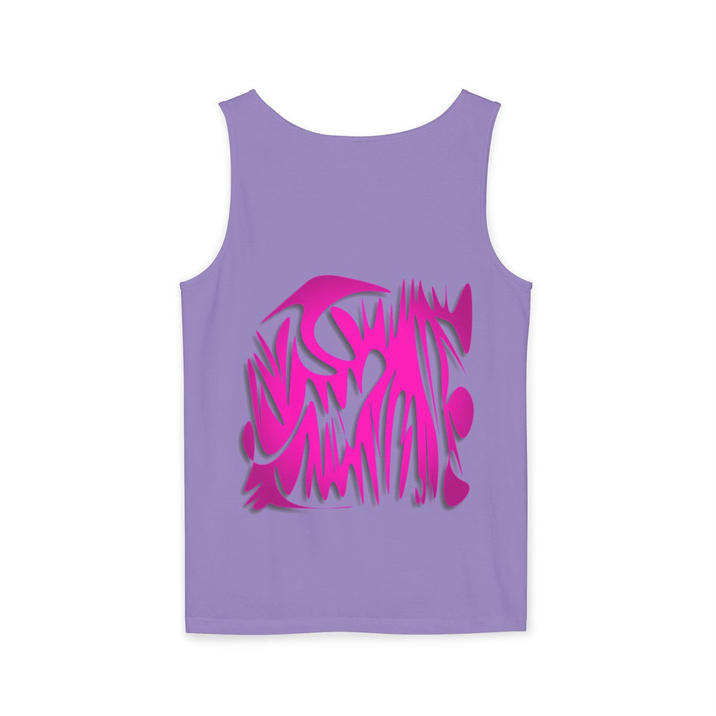 Vibrant Unisex Garment-Dyed Tank Top with Abstract Design