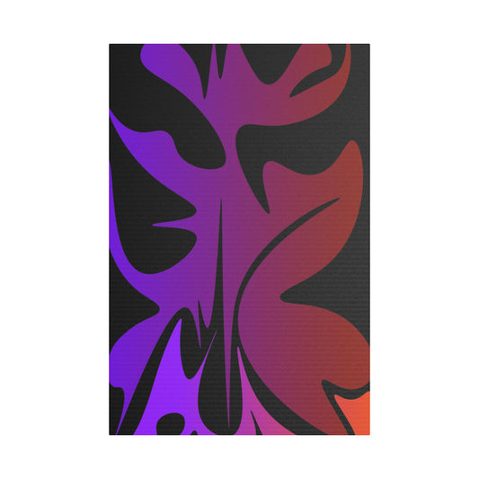 Abstract Satin Canvas Art Print - Colorful Floral Design for Home Decor