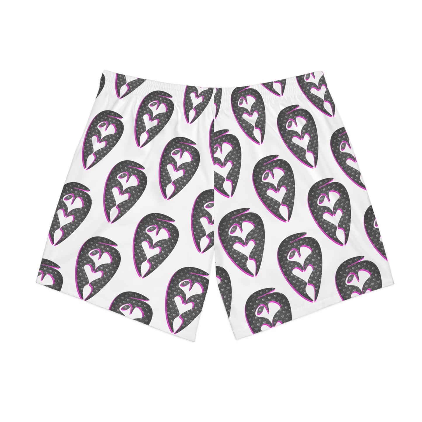 Men's Elastic Beach Shorts with Heart Design - Perfect for Summer Fun!