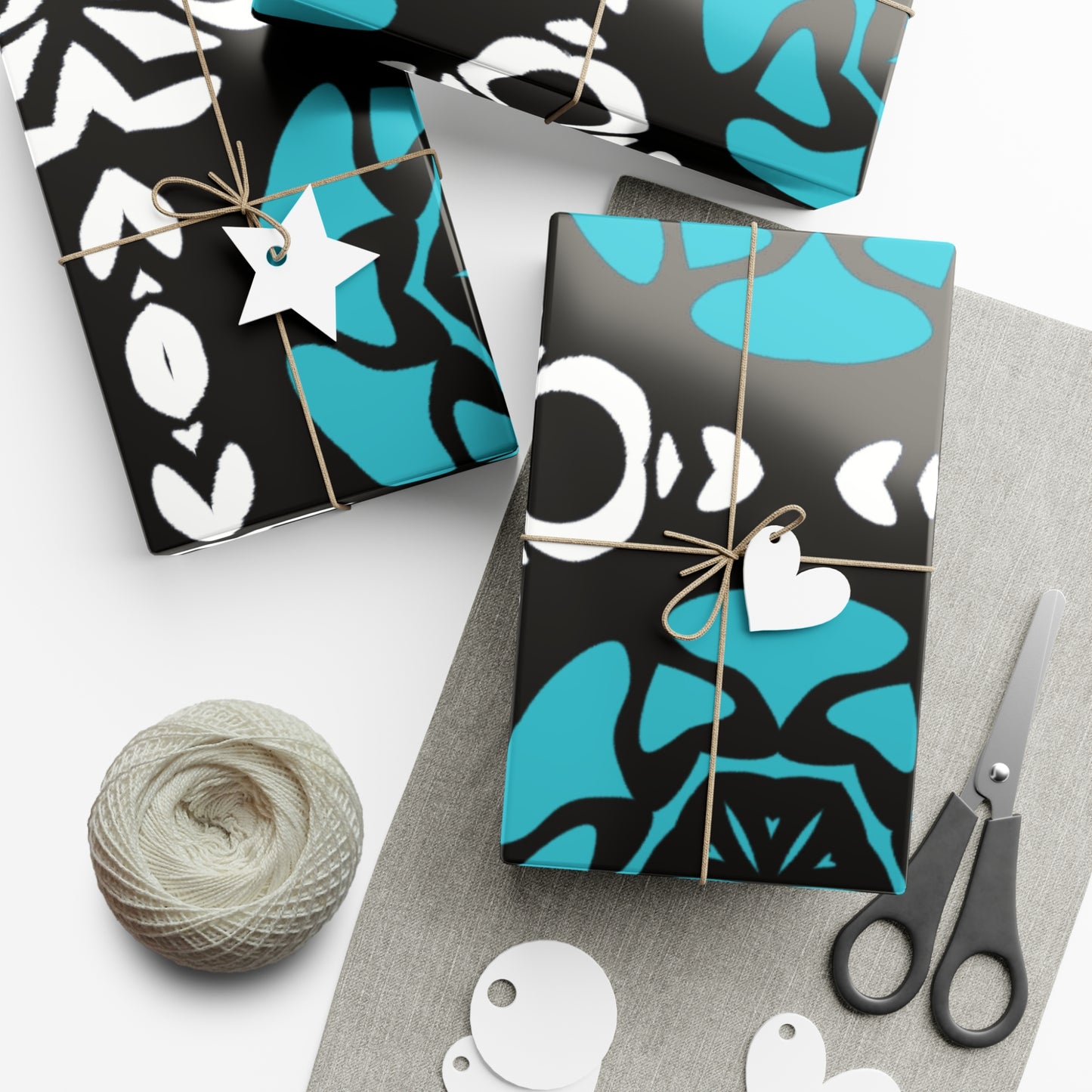 Festive Gift Wrap Papers - Colorful Geometric Pattern for Holidays & Celebrations