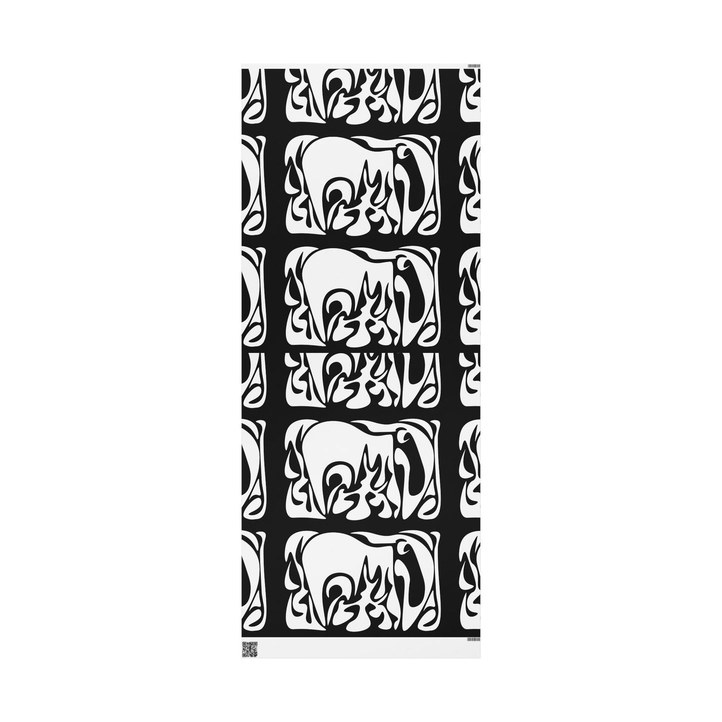 Modern Abstract Wrapping Paper Roll - Unique Black & White Design for Gifts and Celebrations