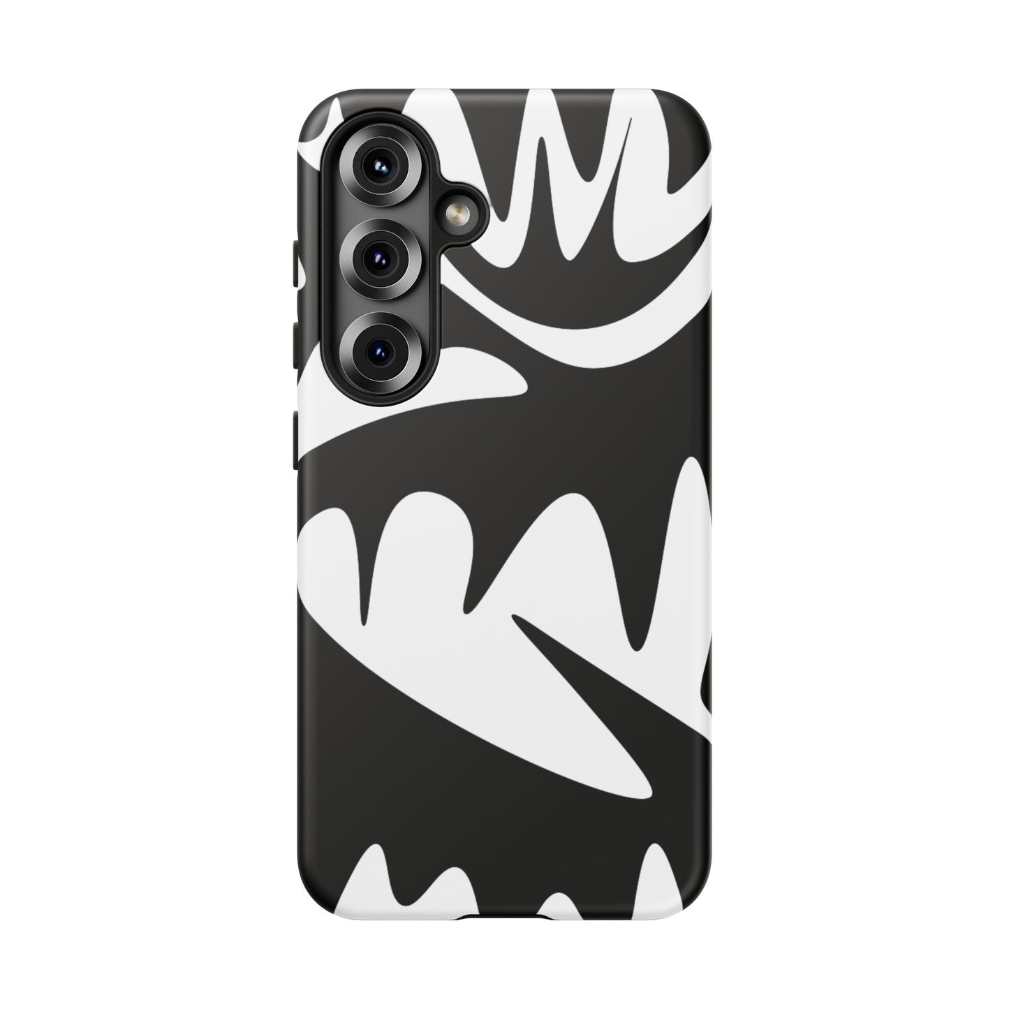 Tough Cases: Bold Black & White Monster Design Phone Case for Trendsetters