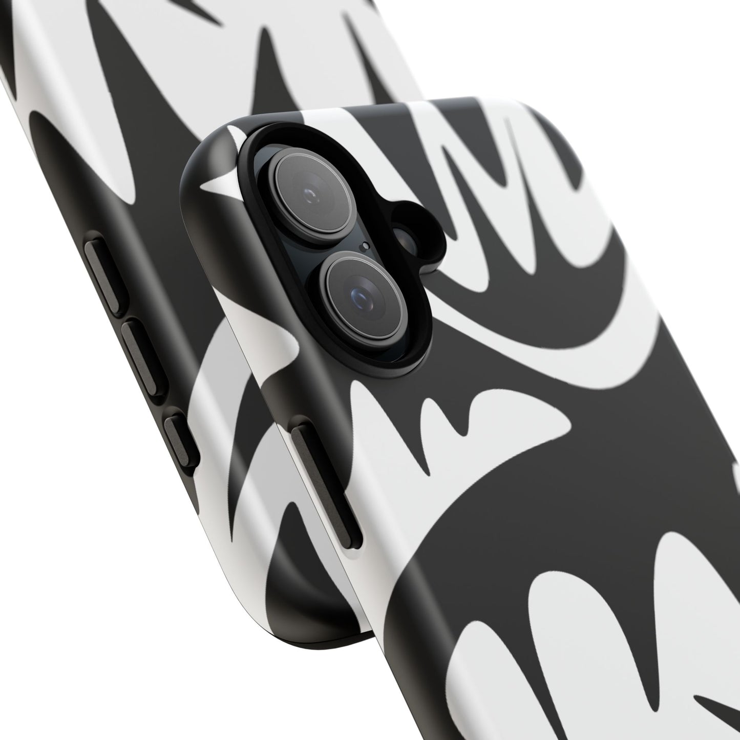 Tough Cases: Bold Black & White Monster Design Phone Case for Trendsetters