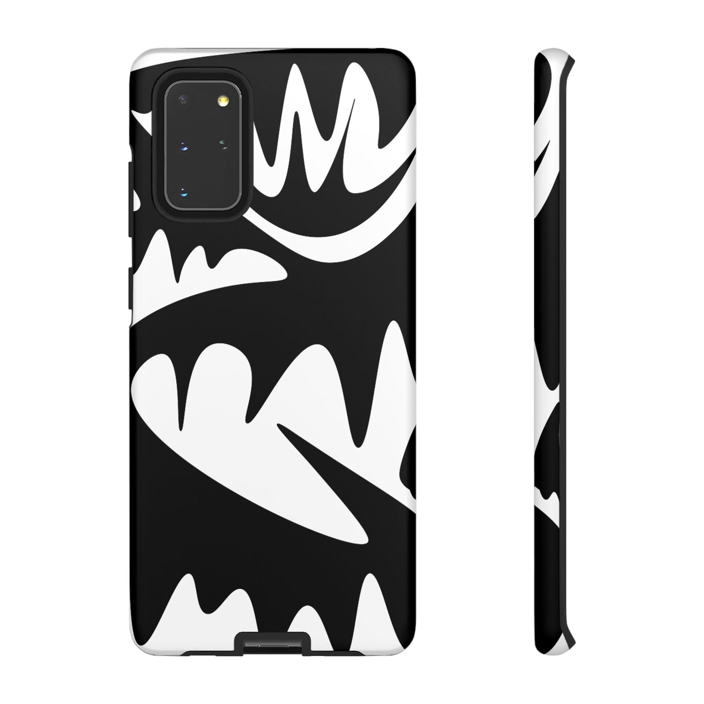 Tough Cases: Bold Black & White Monster Design Phone Case for Trendsetters