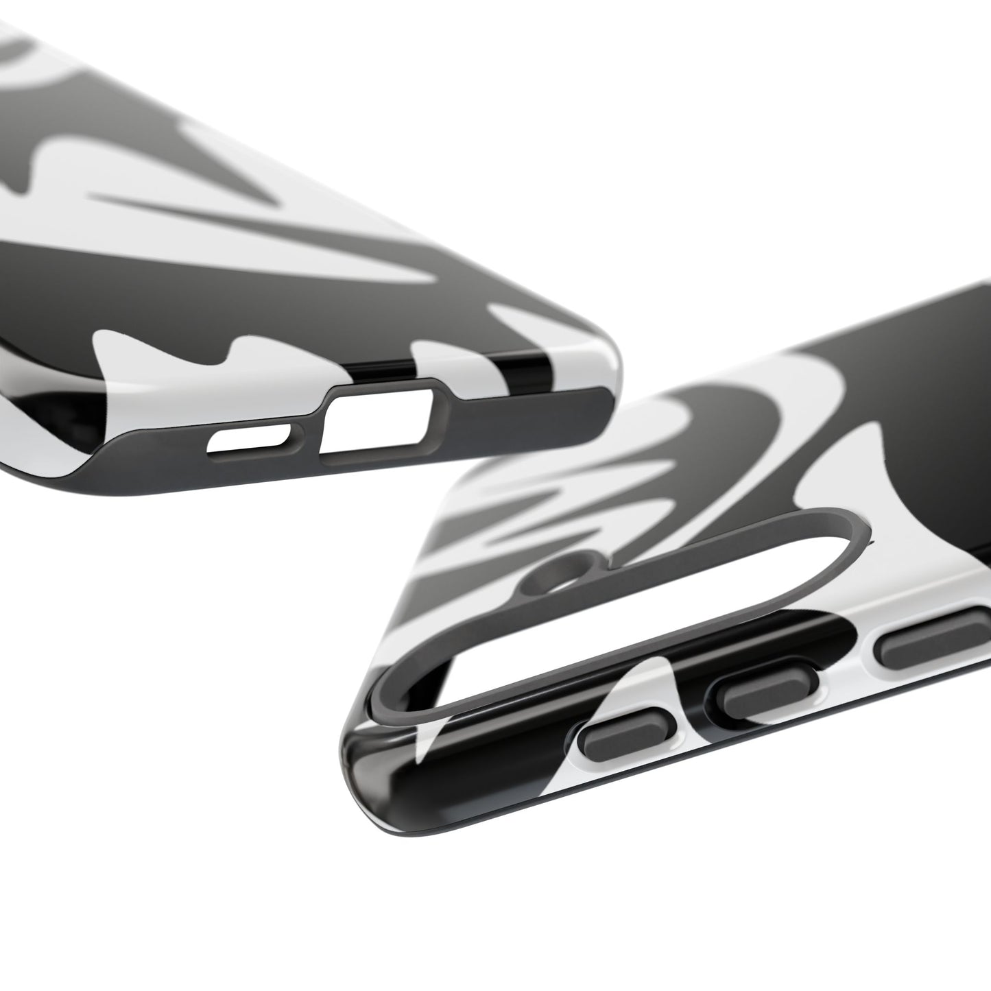 Tough Cases: Bold Black & White Monster Design Phone Case for Trendsetters