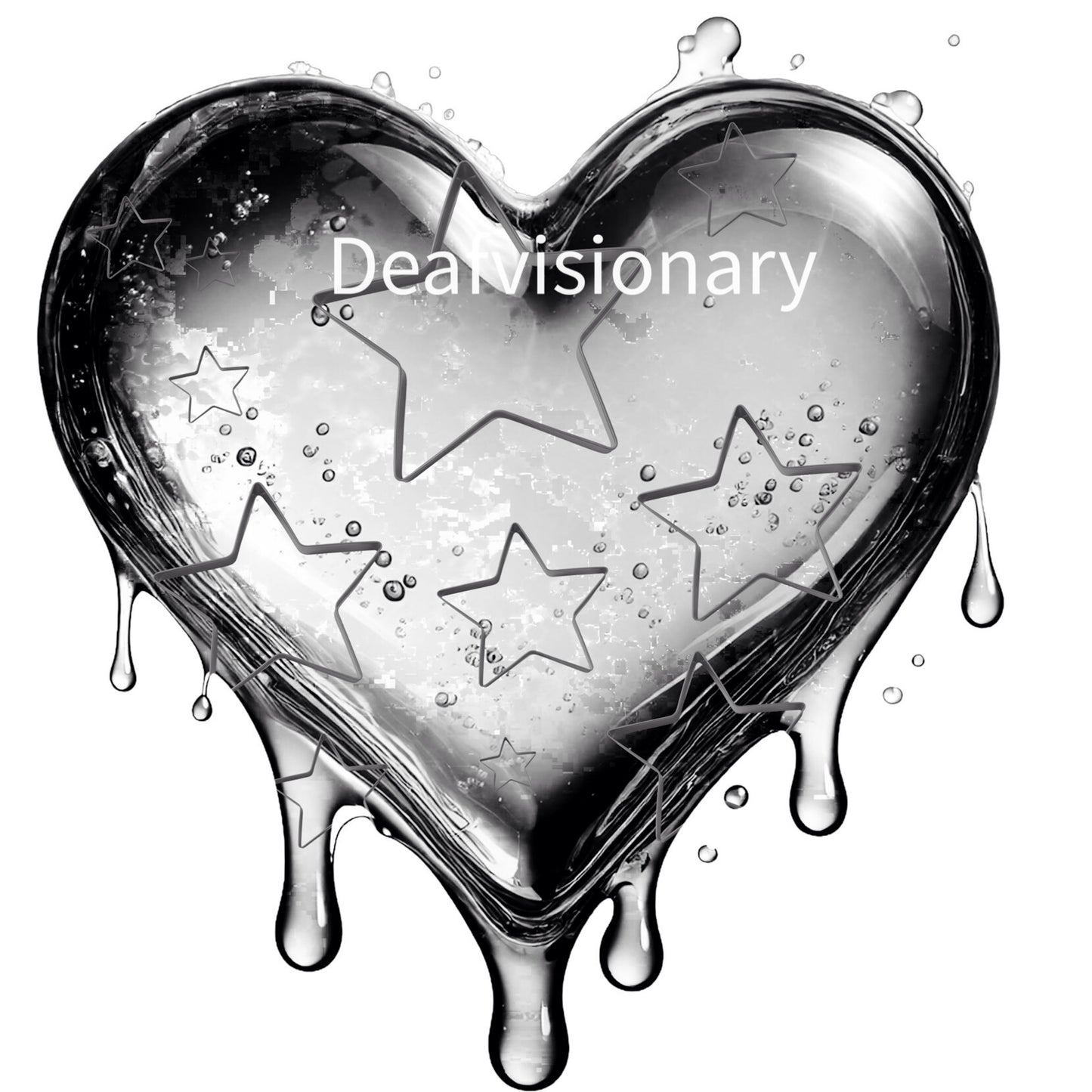 Melting Heart PNG Bundle – Dripping Neon, Chrome & Abstract Love Designs for T-Shirts, Stickers & POD”