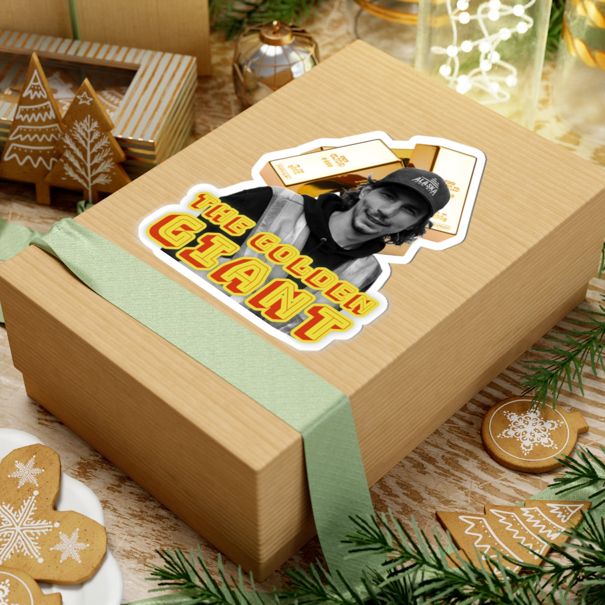 The Golden Giant Kiss-Cut Stickers - Fun Vinyl Decals for Gold Mining Enthusiasts