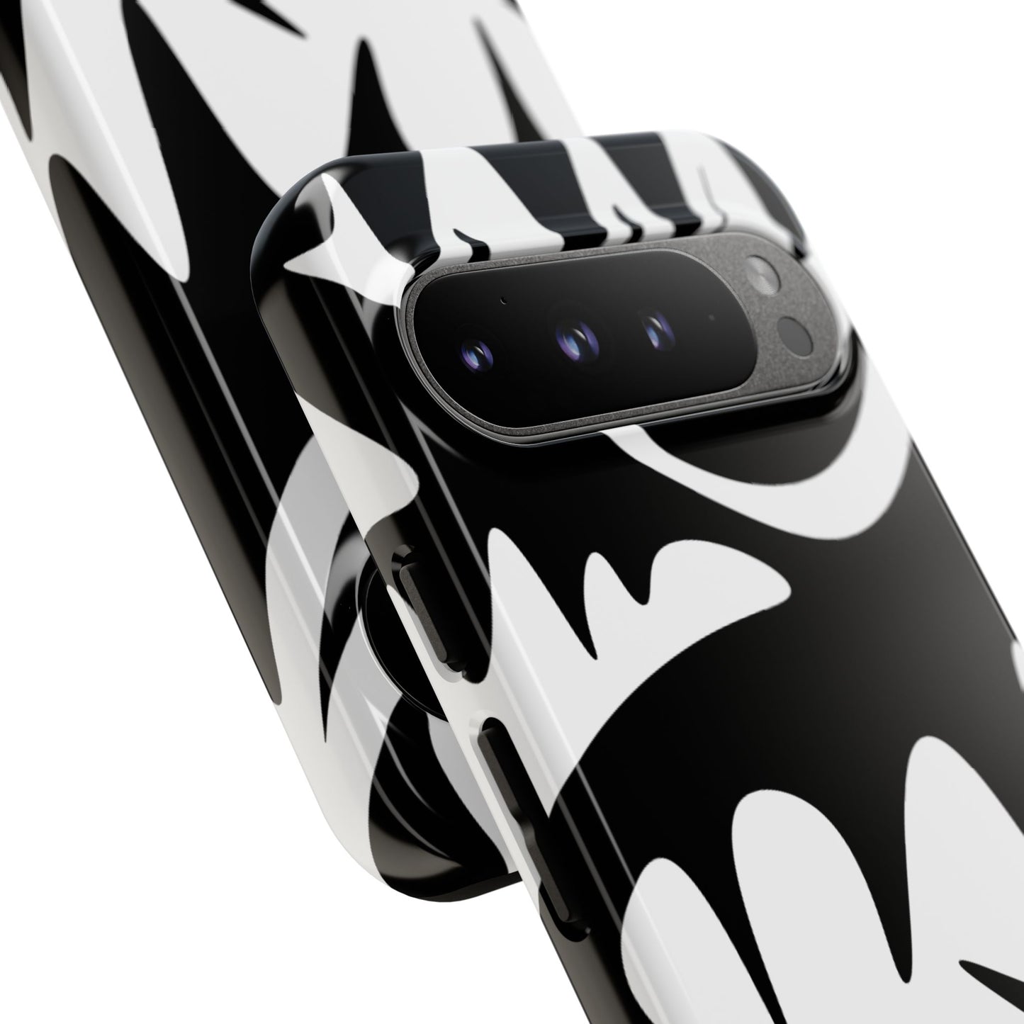 Tough Cases: Bold Black & White Monster Design Phone Case for Trendsetters