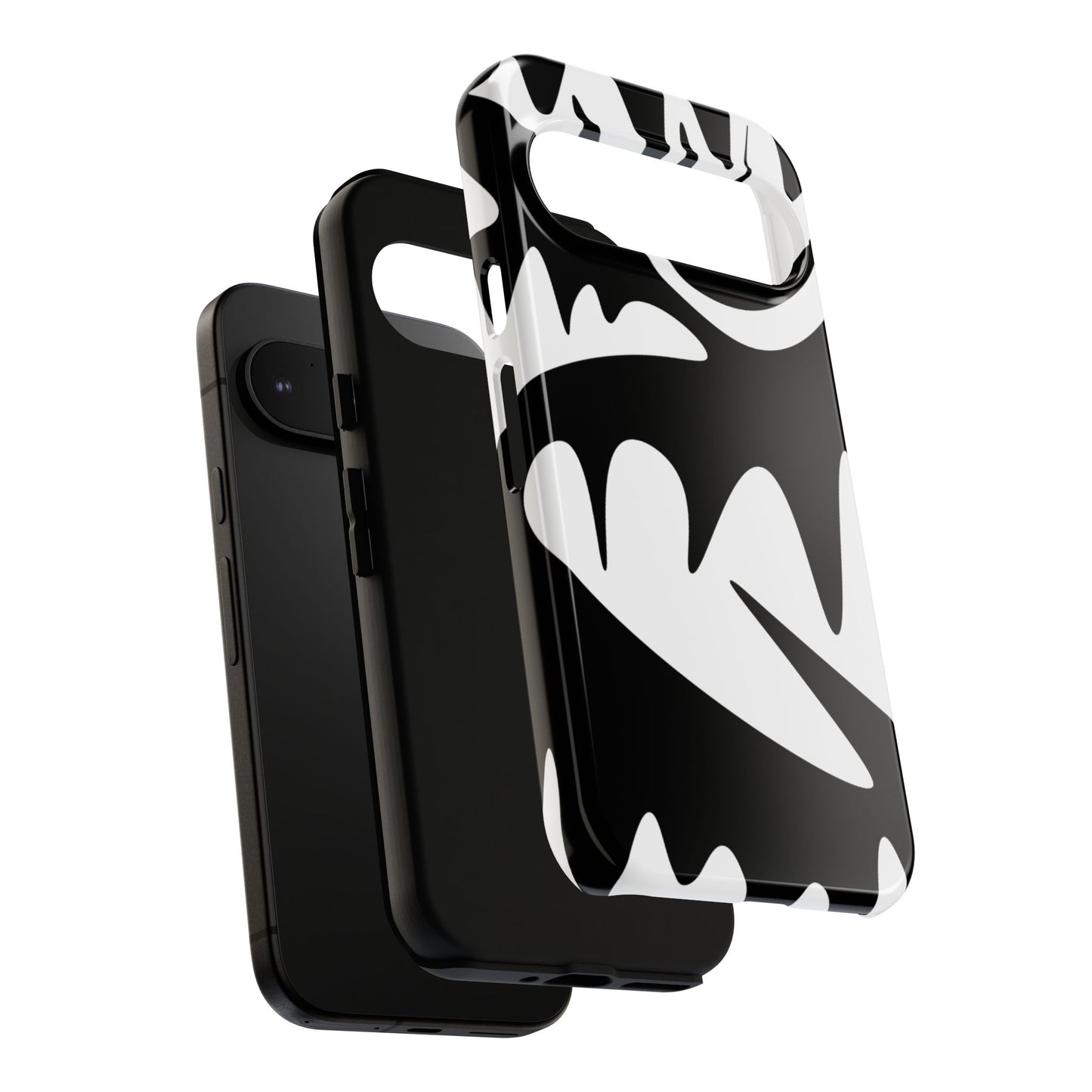 Tough Cases: Bold Black & White Monster Design Phone Case for Trendsetters