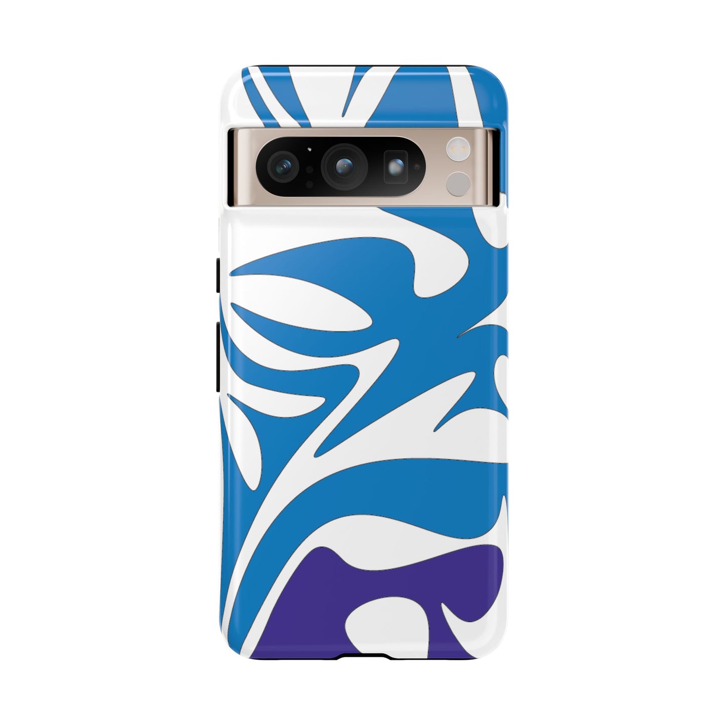 Stylish Tough Phone Case - Blue Abstract Design