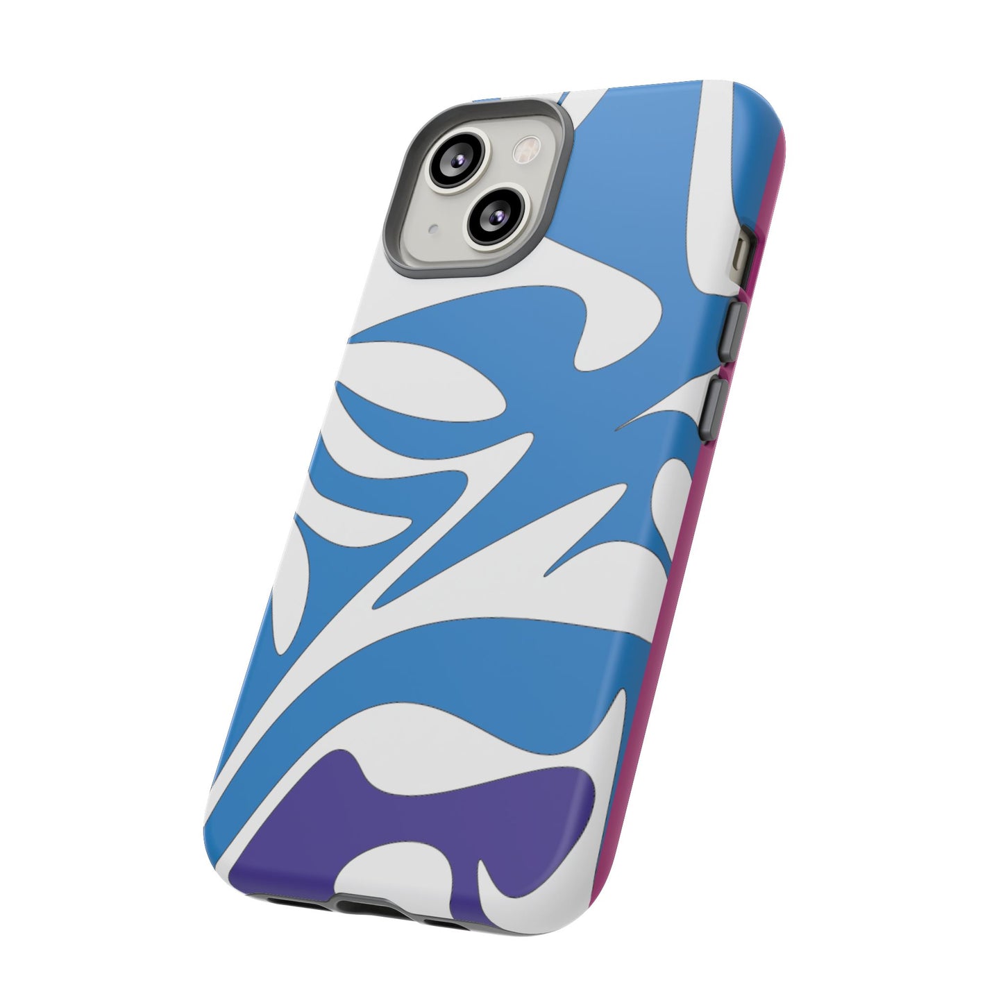Stylish Tough Phone Case - Blue Abstract Design