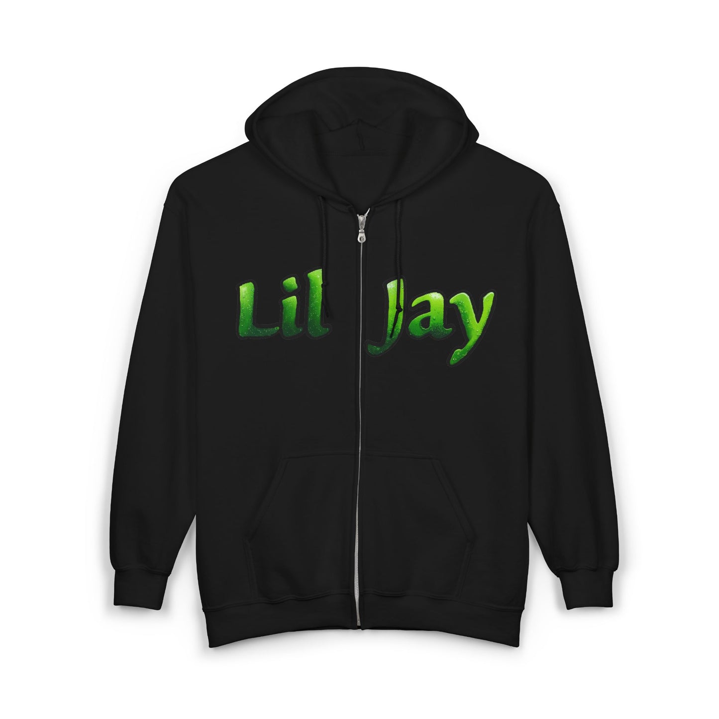 Customizable Unisex Zip Hoodie with 'Lil Jay' Design, Perfect for Casual Wear, Gift for Friends, Streetwear, Hip-Hop Style
