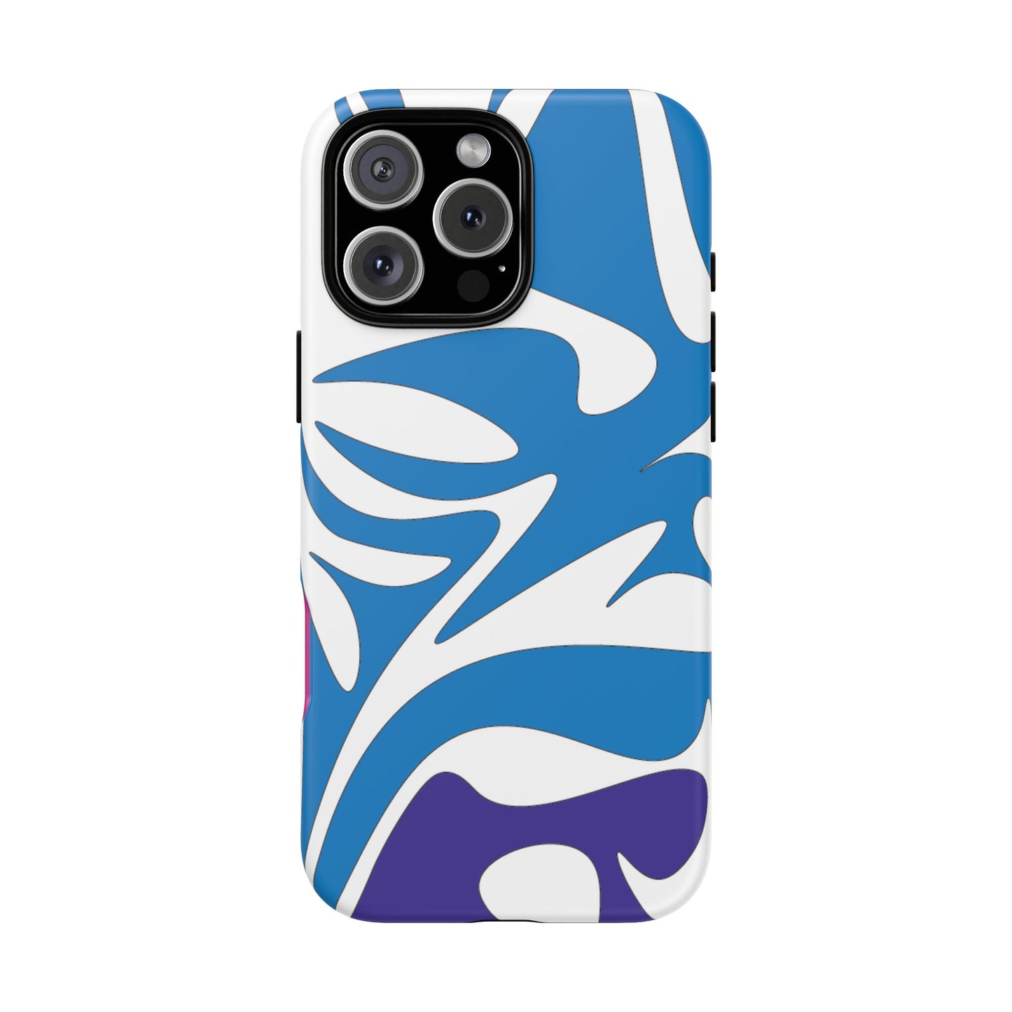Stylish Tough Phone Case - Blue Abstract Design