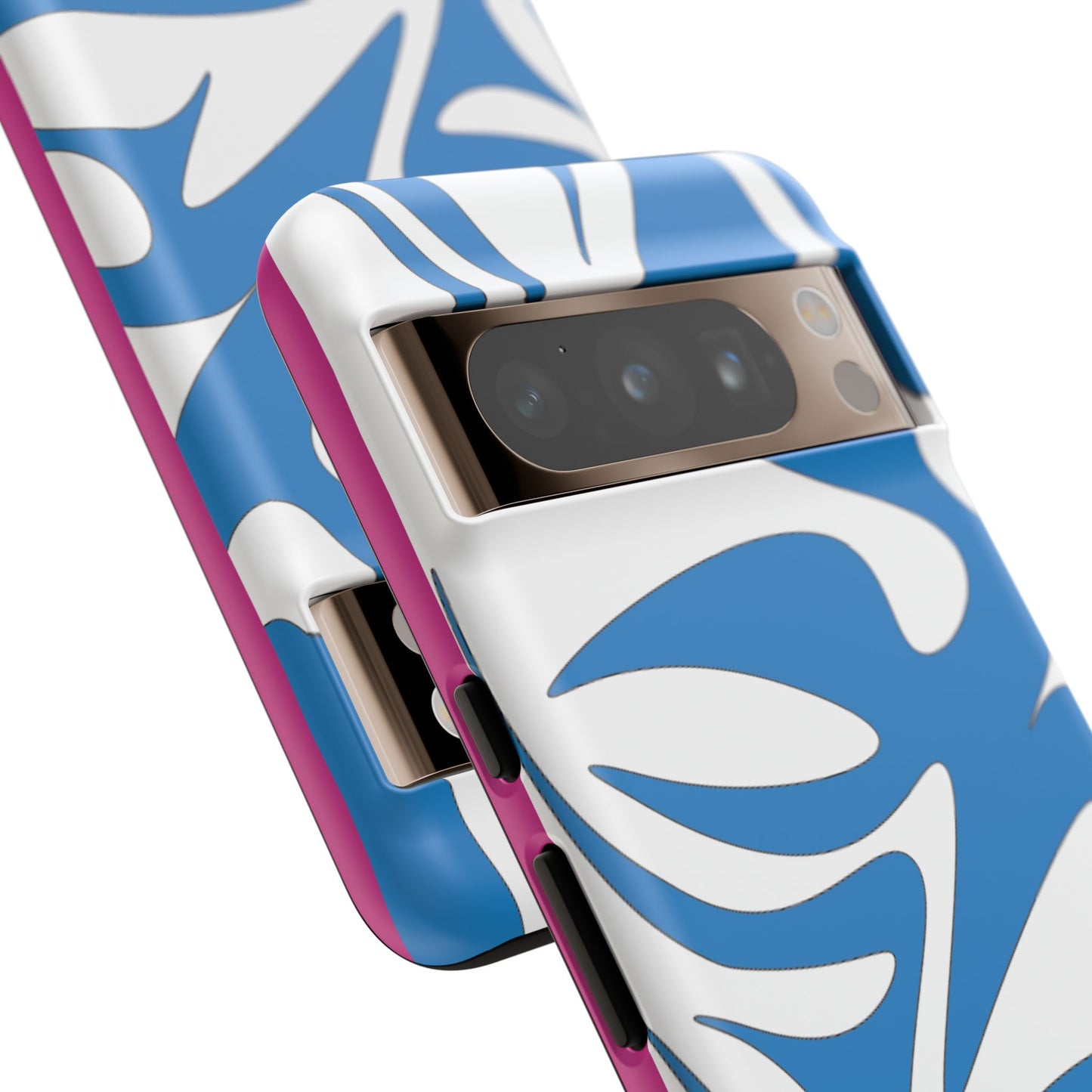 Stylish Tough Phone Case - Blue Abstract Design