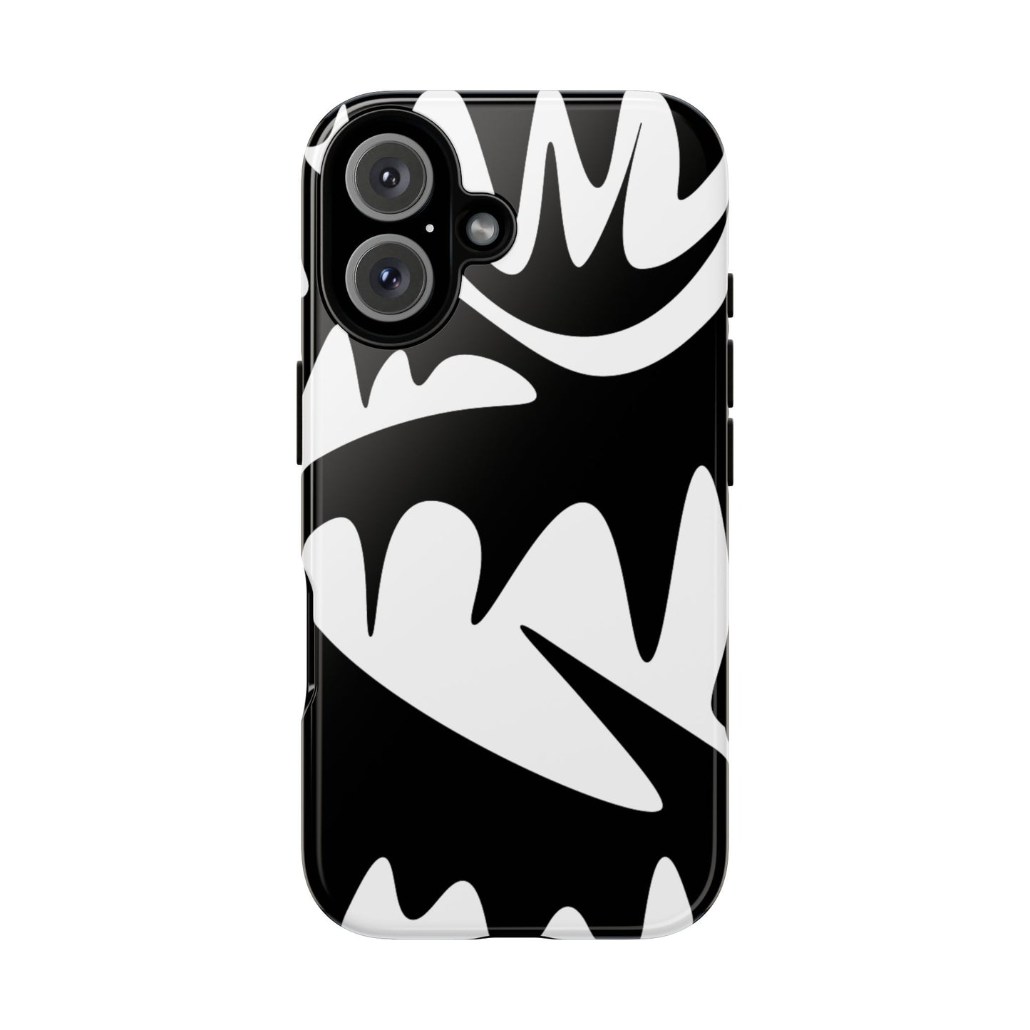 Tough Cases: Bold Black & White Monster Design Phone Case for Trendsetters