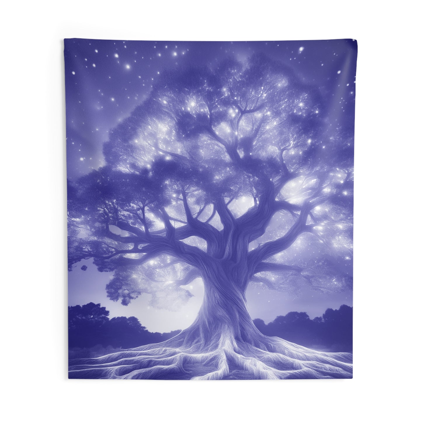 Majestic Tree Glow Indoor Wall Tapestry - Dreamy Home Décor for Nature Lovers