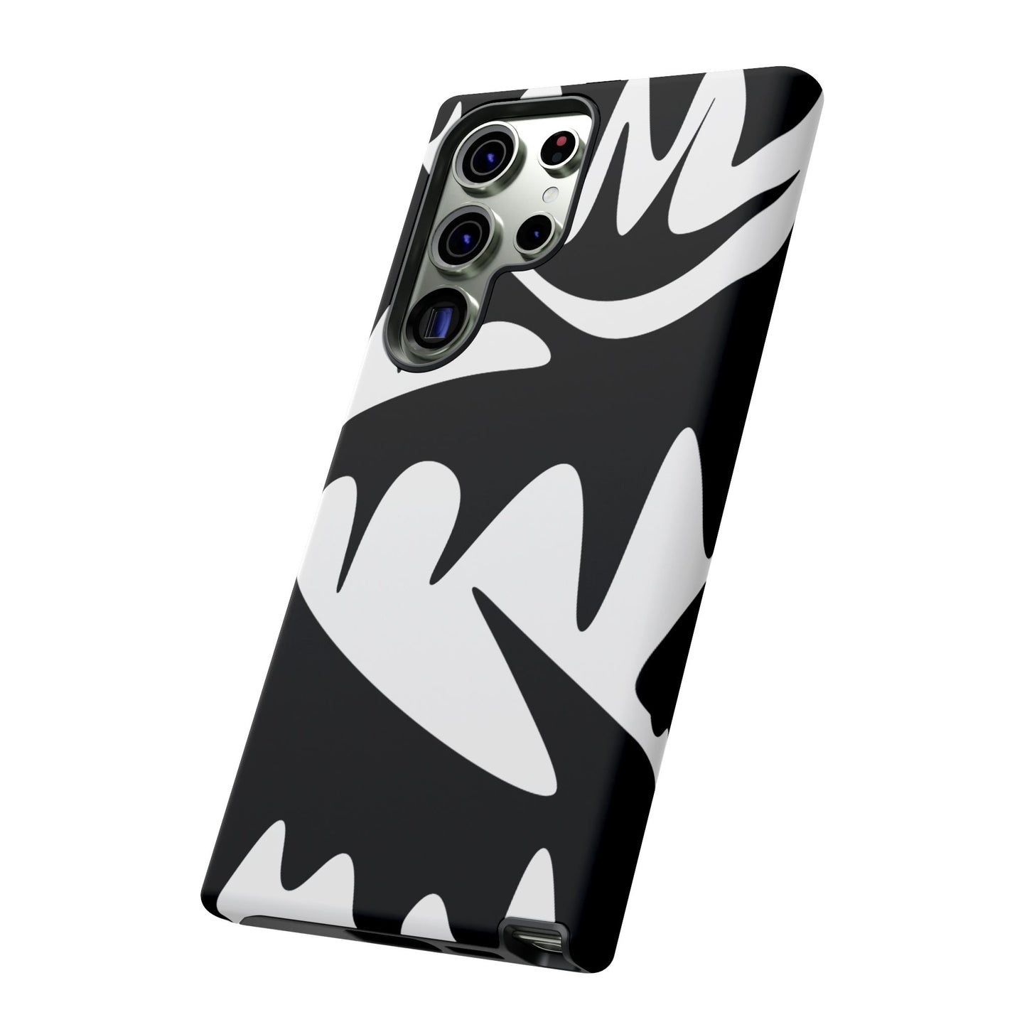 Tough Cases: Bold Black & White Monster Design Phone Case for Trendsetters