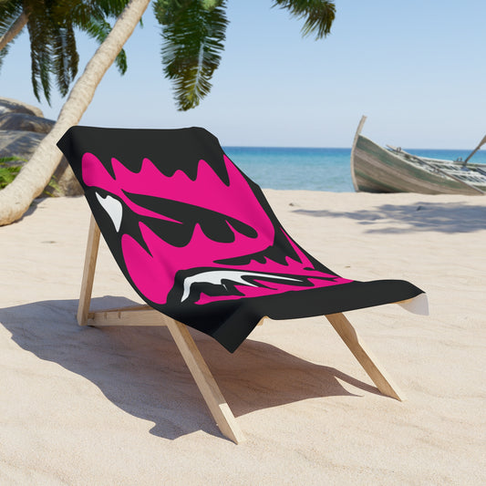 Vibrant Pink Beach Towel - Bold Ocean Vibes for Summer Fun