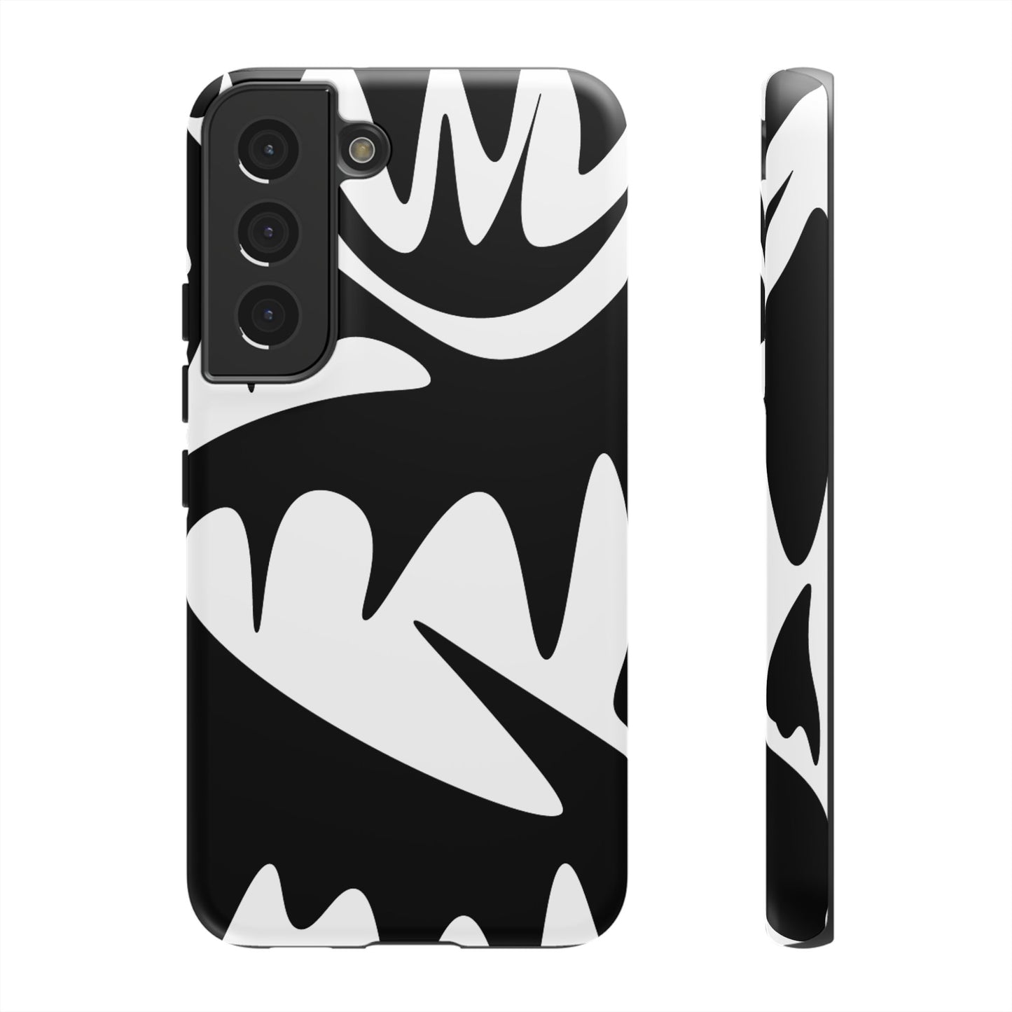 Tough Cases: Bold Black & White Monster Design Phone Case for Trendsetters
