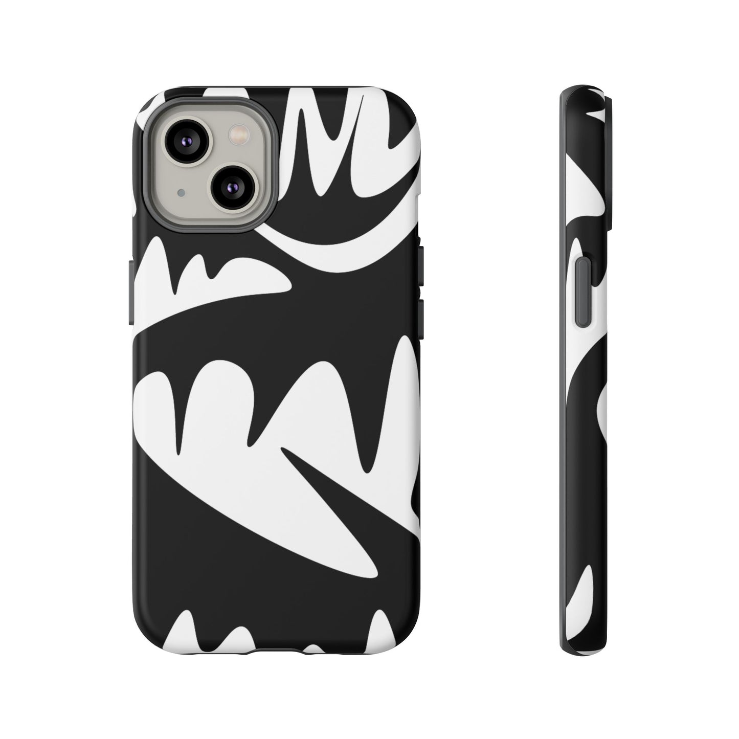 Tough Cases: Bold Black & White Monster Design Phone Case for Trendsetters