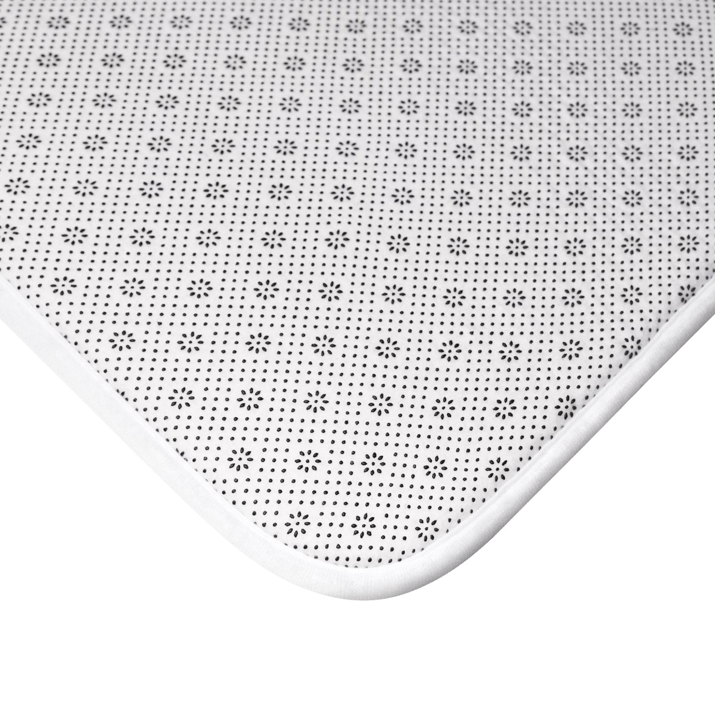 Artistic Abstract Bath Mat with Heart Design