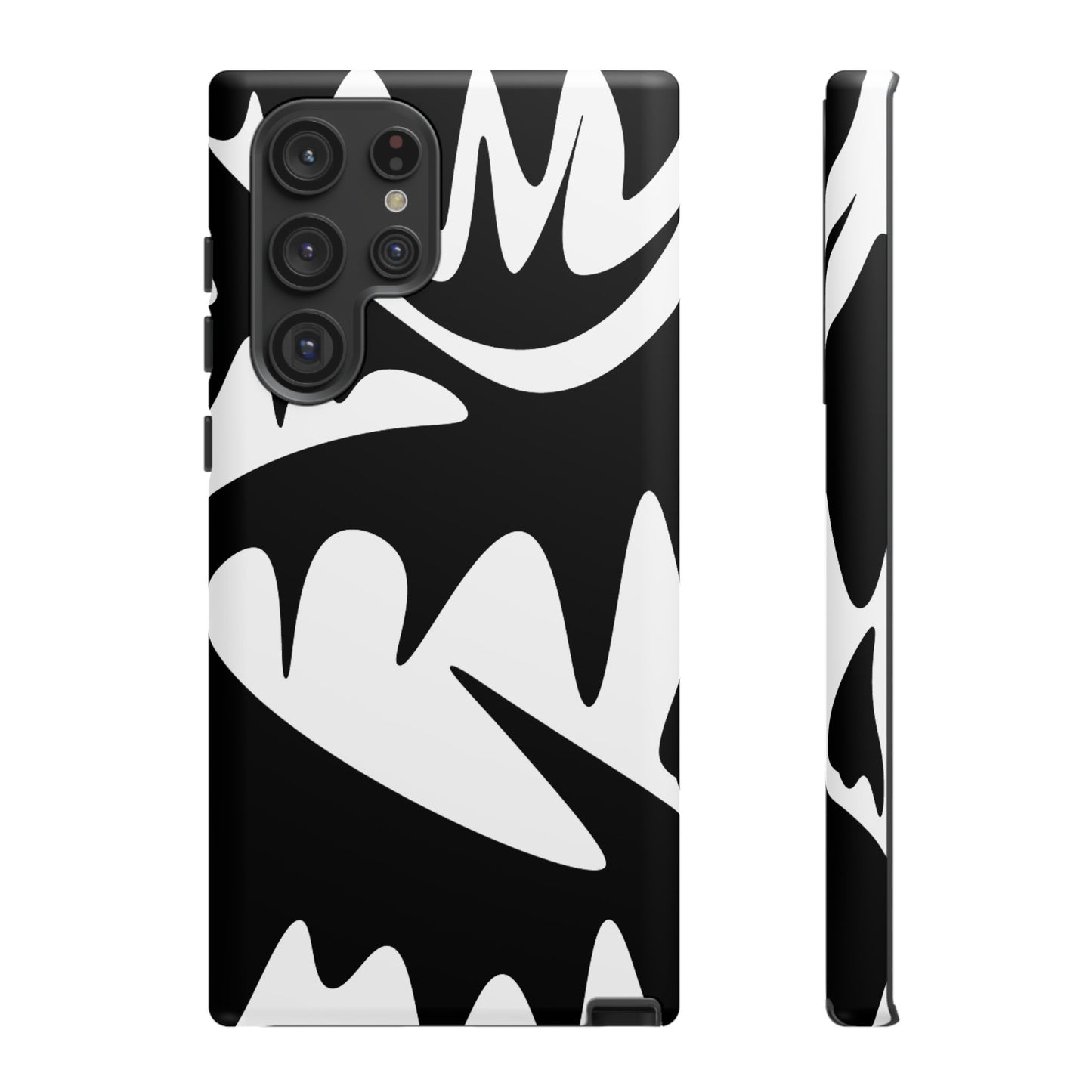 Tough Cases: Bold Black & White Monster Design Phone Case for Trendsetters