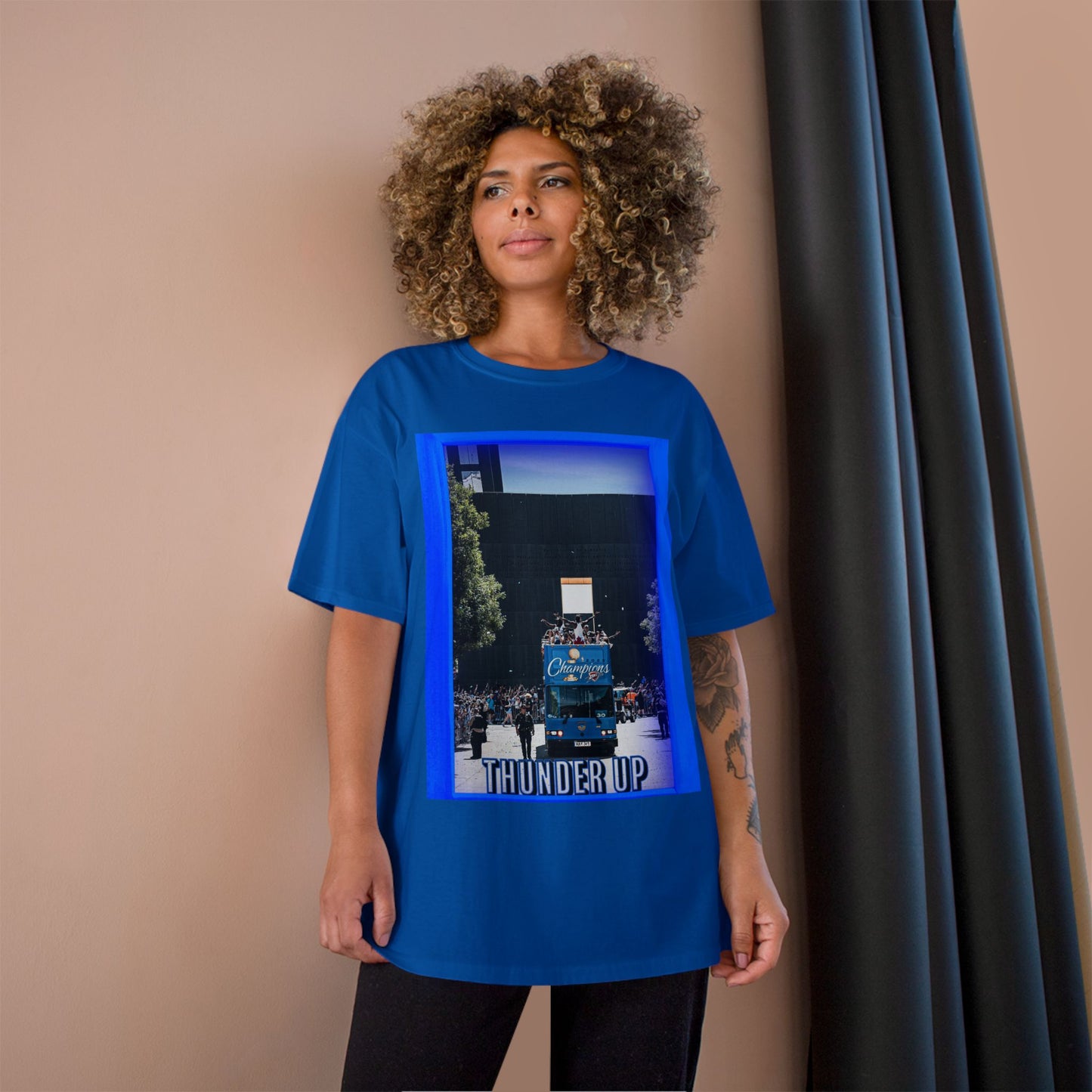 Thunder Up Champion T-Shirt | Perfect for Game Day, Sports Fan Apparel, Basketball Enthusiast Gift, Casual Outfit, Cheer Gear