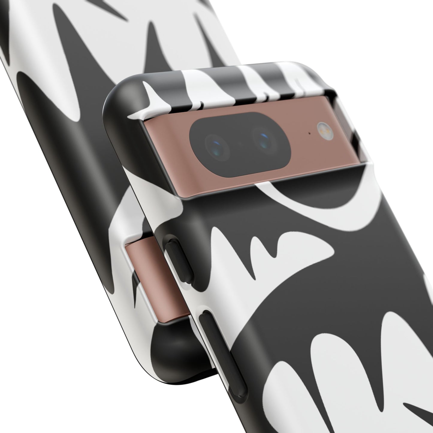 Tough Cases: Bold Black & White Monster Design Phone Case for Trendsetters