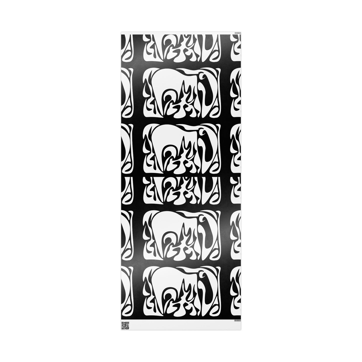 Modern Abstract Wrapping Paper Roll - Unique Black & White Design for Gifts and Celebrations