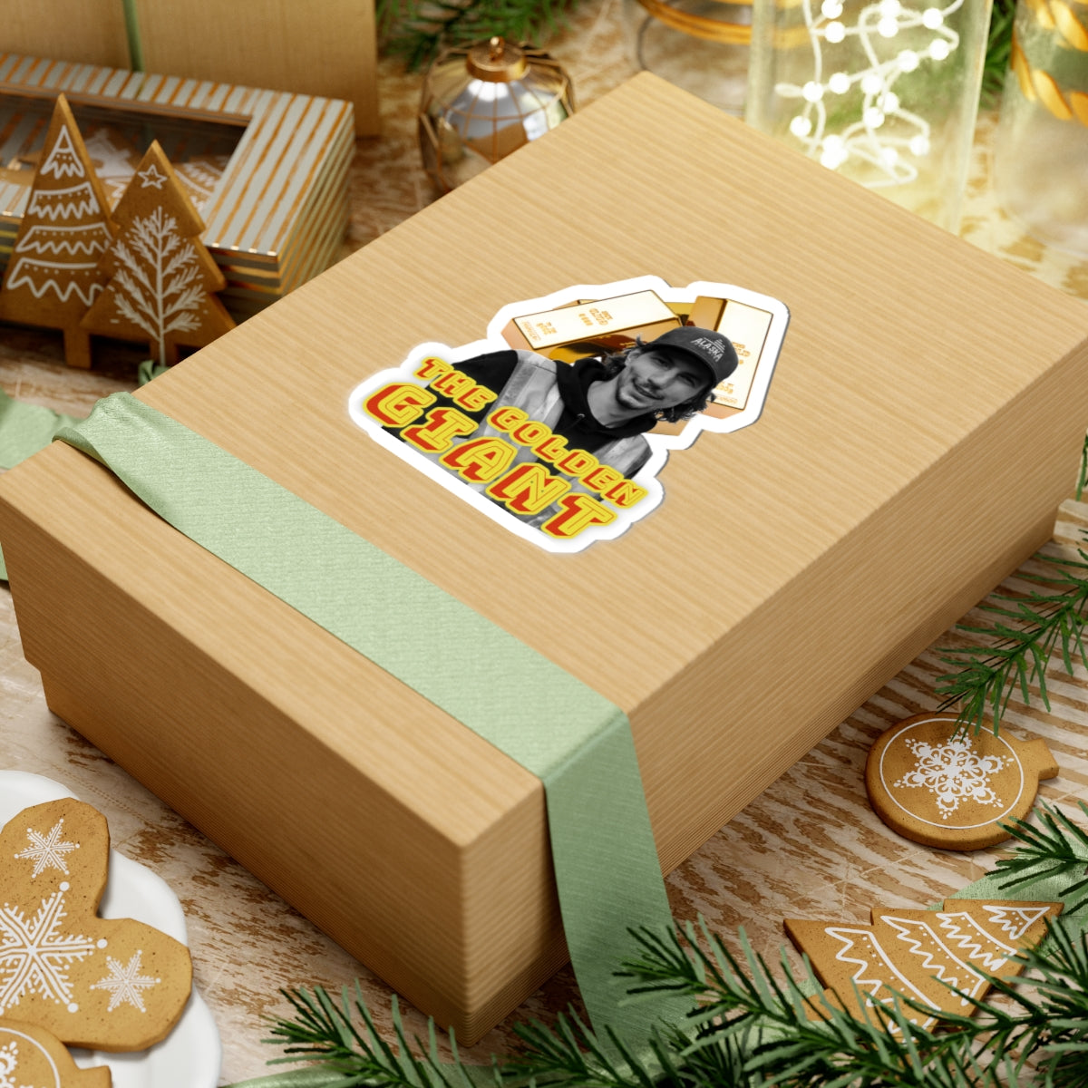 The Golden Giant Kiss-Cut Stickers - Fun Vinyl Decals for Gold Mining Enthusiasts