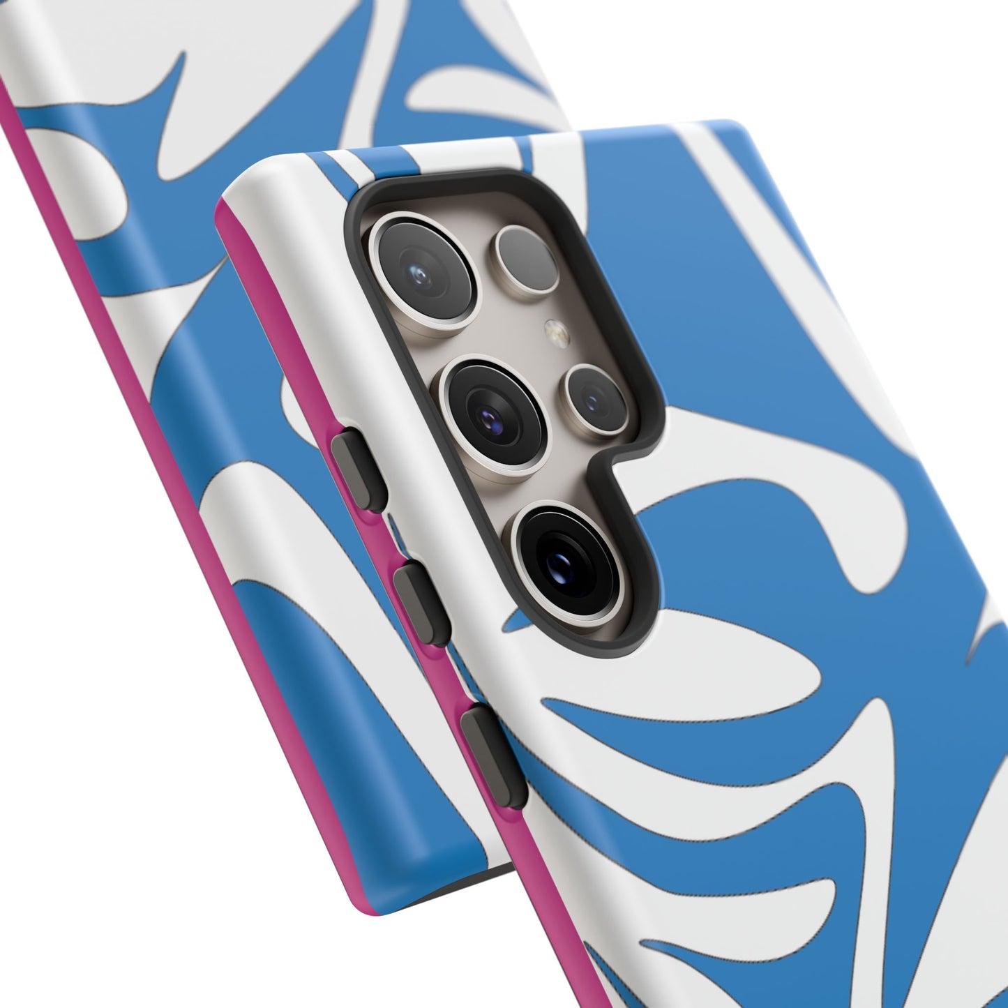 Stylish Tough Phone Case - Blue Abstract Design