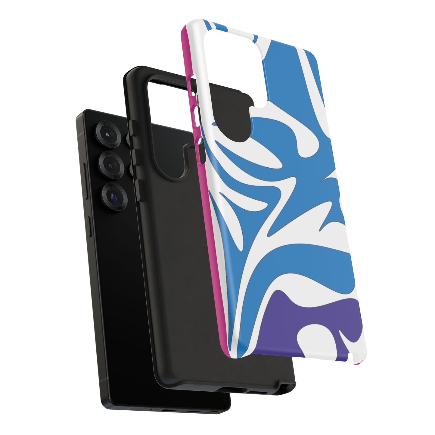 Stylish Tough Phone Case - Blue Abstract Design