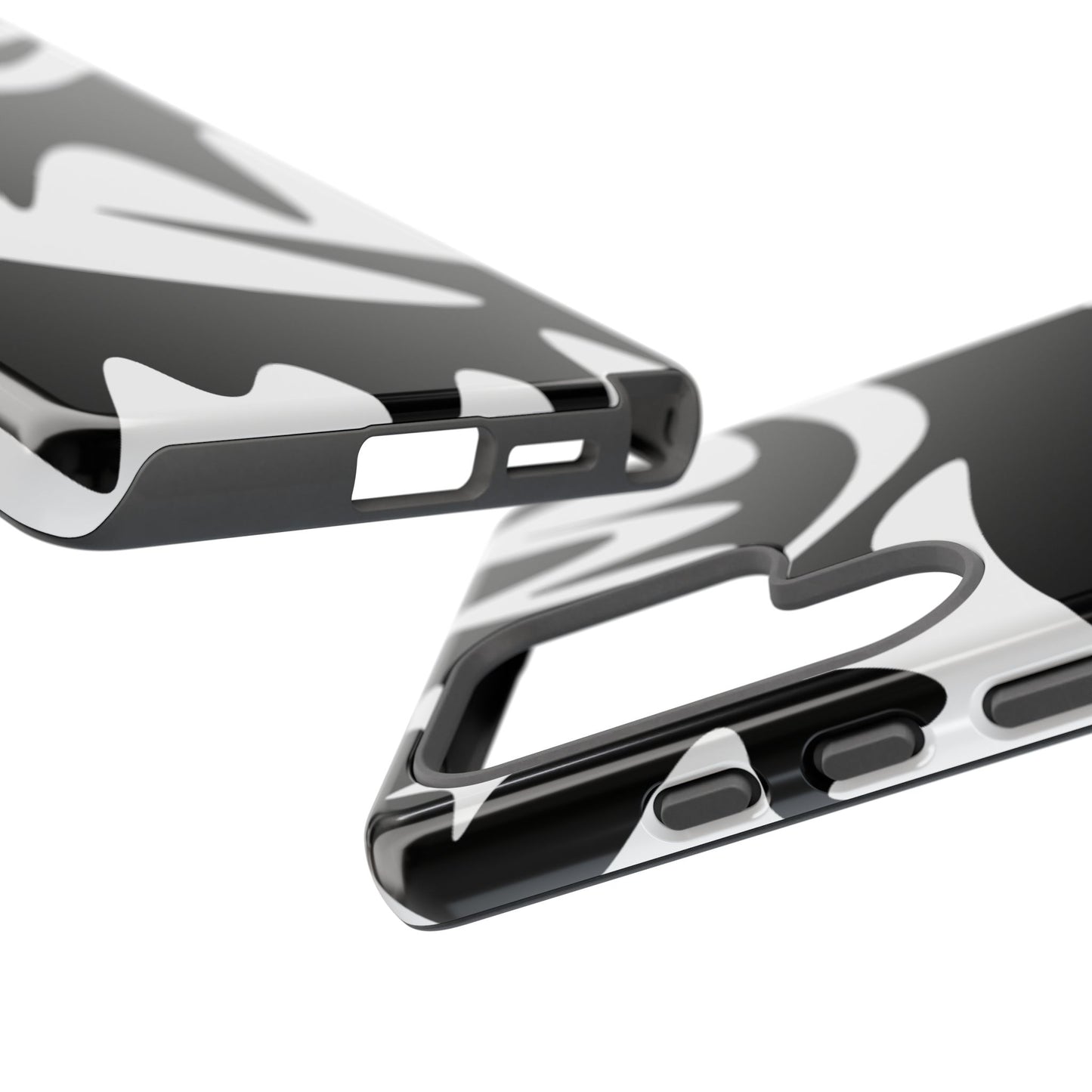 Tough Cases: Bold Black & White Monster Design Phone Case for Trendsetters