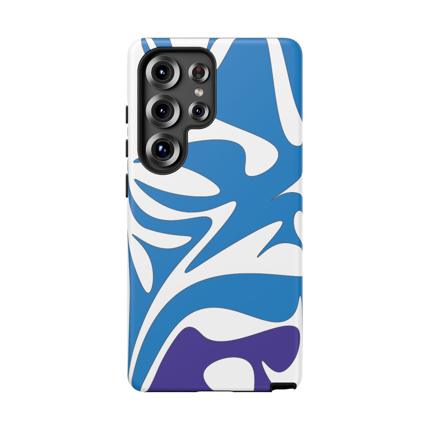 Stylish Tough Phone Case - Blue Abstract Design
