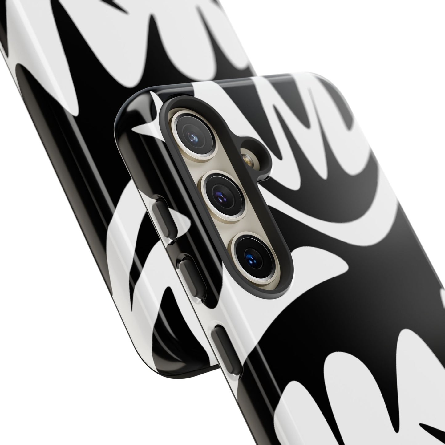 Tough Cases: Bold Black & White Monster Design Phone Case for Trendsetters