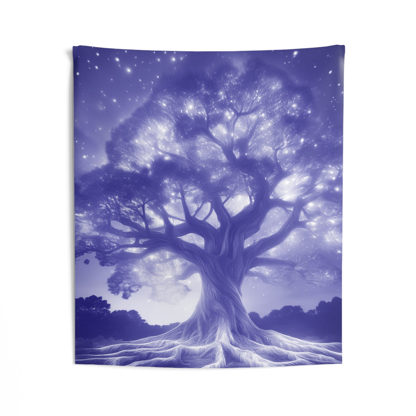 Majestic Tree Glow Indoor Wall Tapestry - Dreamy Home Décor for Nature Lovers
