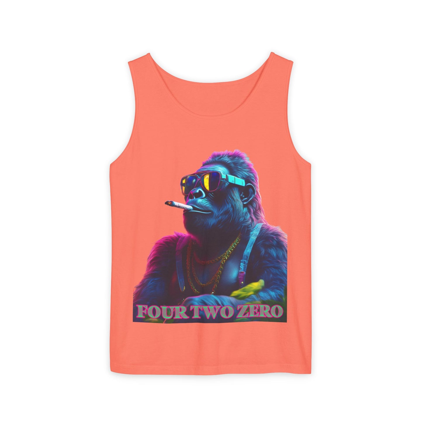 Four Two Zero Gorilla Tank Top - Unisex Garment-Dyed Summer Wear