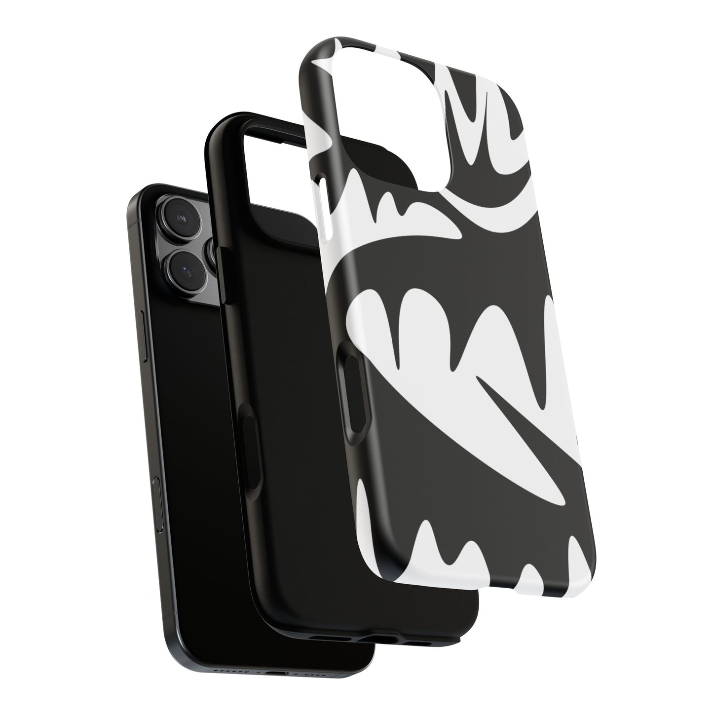 Tough Cases: Bold Black & White Monster Design Phone Case for Trendsetters