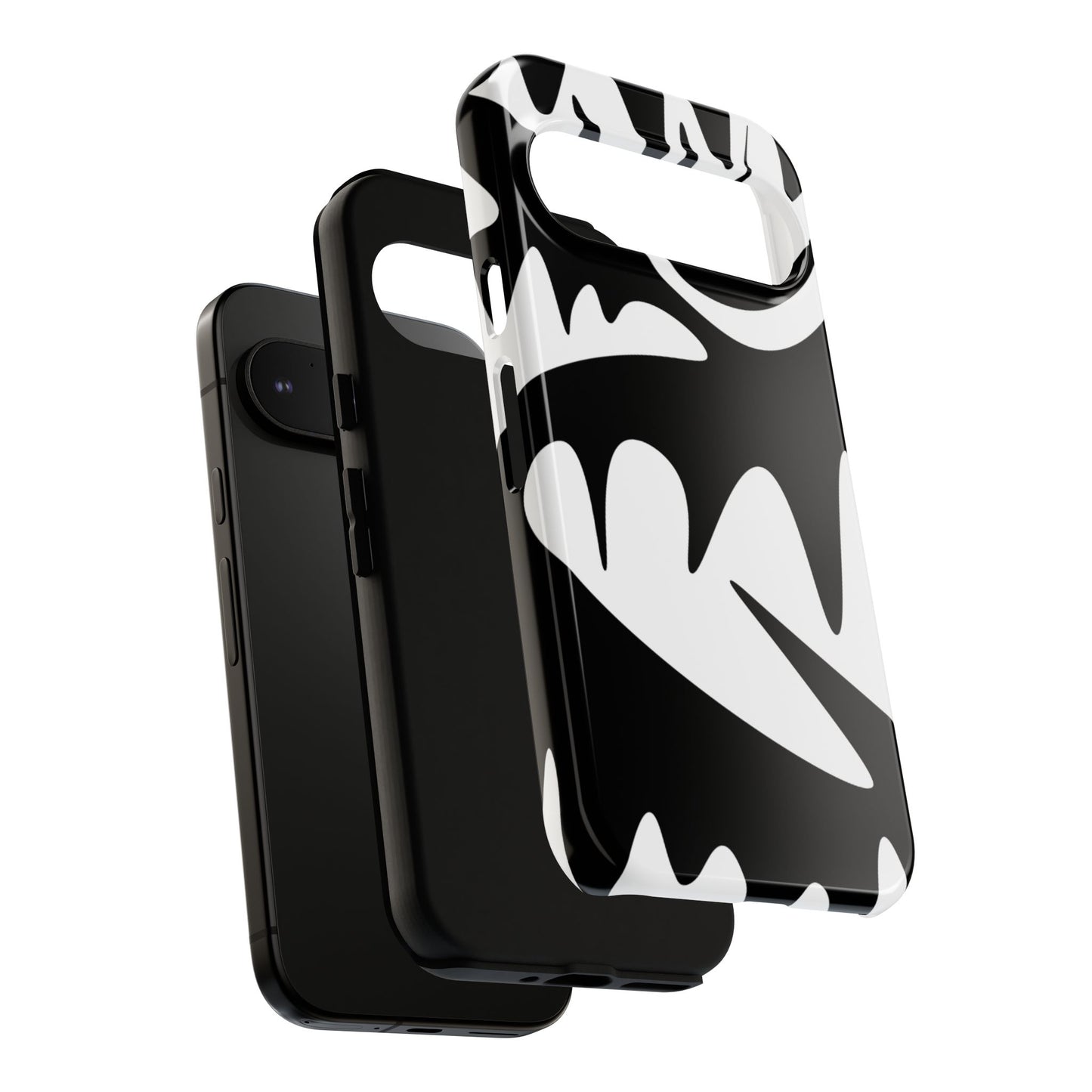 Tough Cases: Bold Black & White Monster Design Phone Case for Trendsetters